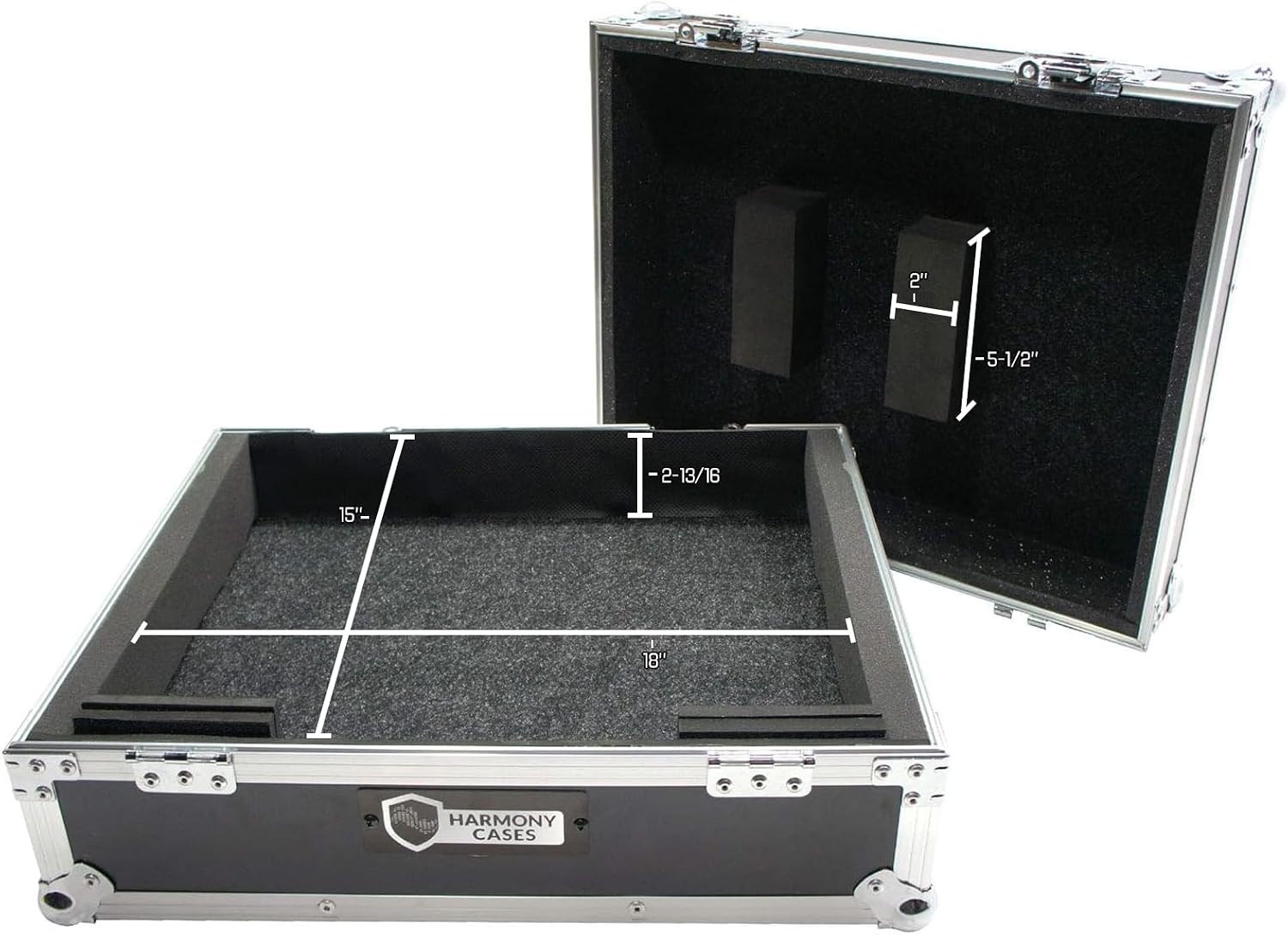 Technics 1200 MKII DJ Turntable Flight Case Foam Lined Harmony Audio | Road-ready record deck protection, custom interior fit, safe transport for gigs