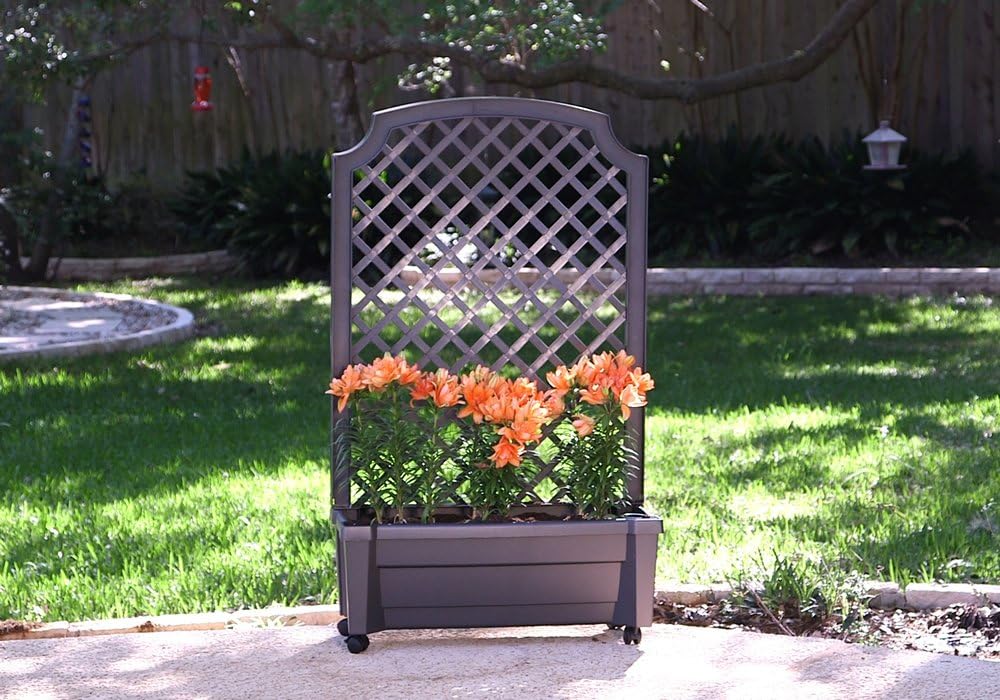 Exaco 1.416Green Calypso Trellis, Green planters