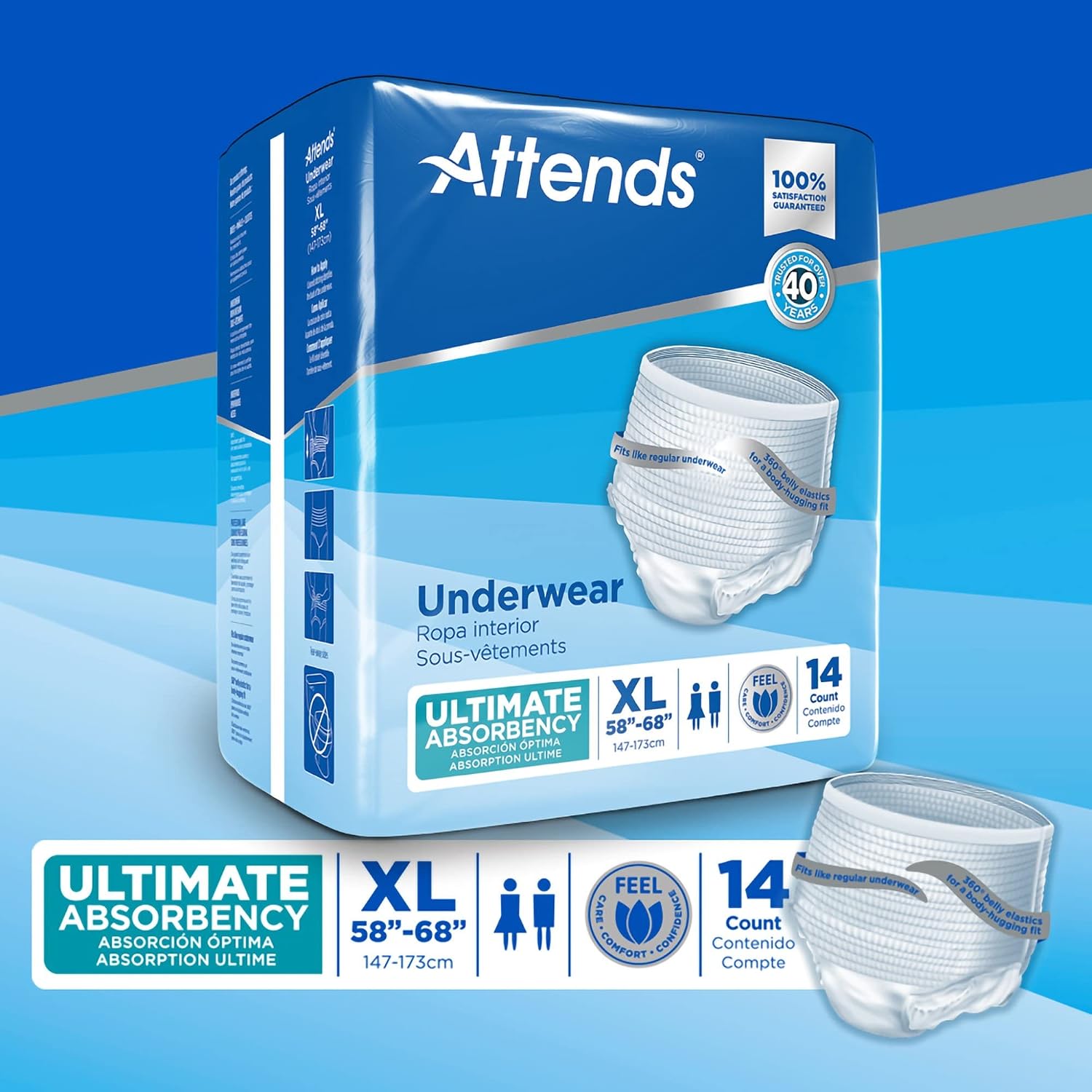 Attends MCK22023101 - Adult Underwear Pull On Medium Disposable Heavy Absorbency