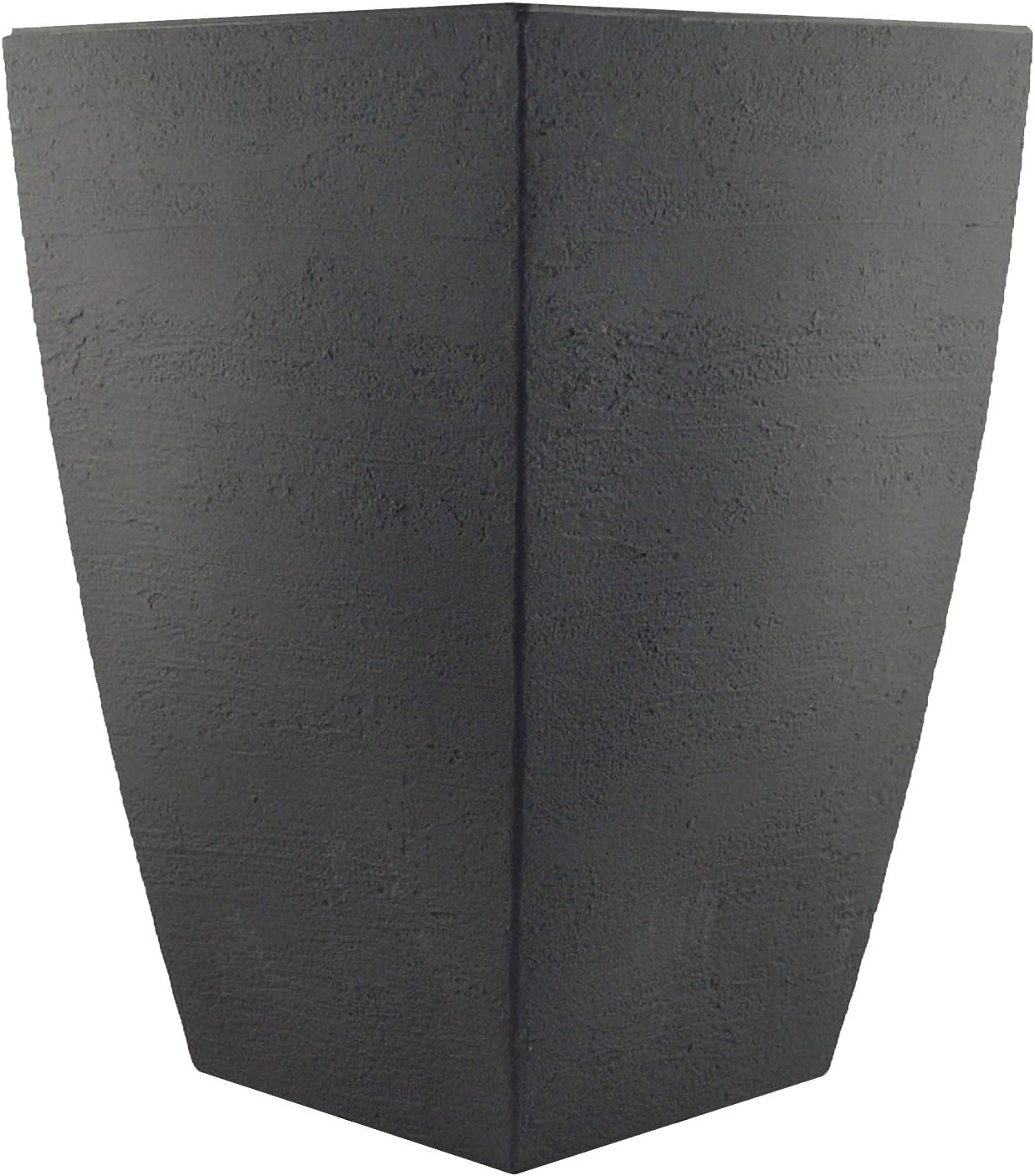 Tusco Products MSQ16BK Modern Square Garden Planter, 16-Inch, Black