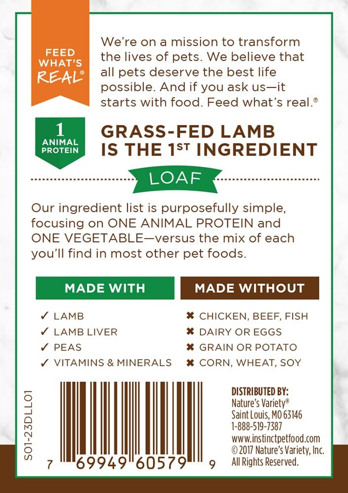 Instinct Limited Ingredient Diet, Wet Canned Dog Food, Grain Free - Real Turkey, 13.2 oz. Cans (Pack of 6) | Single animal protein and vegetable recipe, delicious loaf texture, real turkey entree, gentle on sensitive stomachs