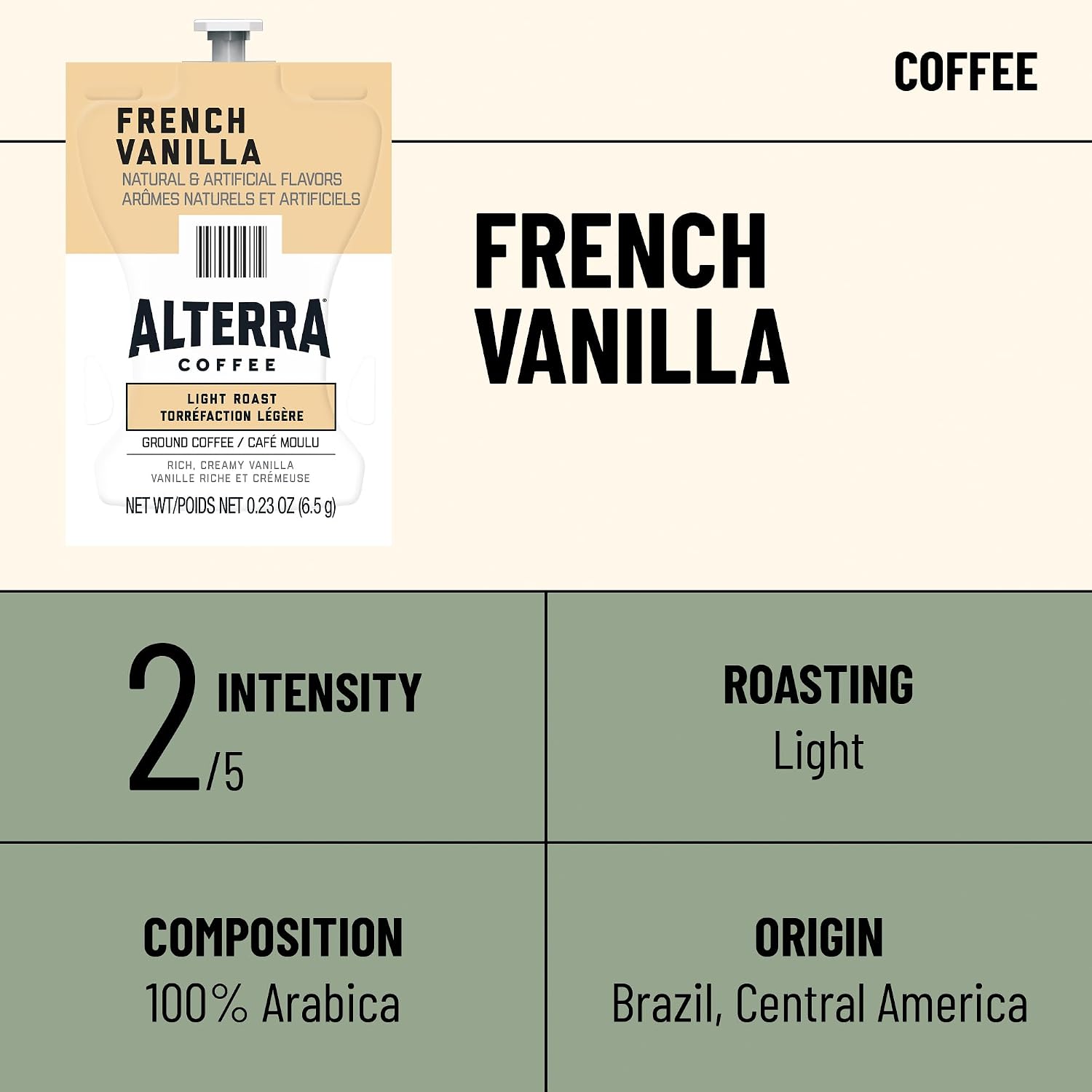 Flavia Alterra French Roast Coffee Freshpacks compatible only with Flavia Brewers, Dark Roast (Case of 100)