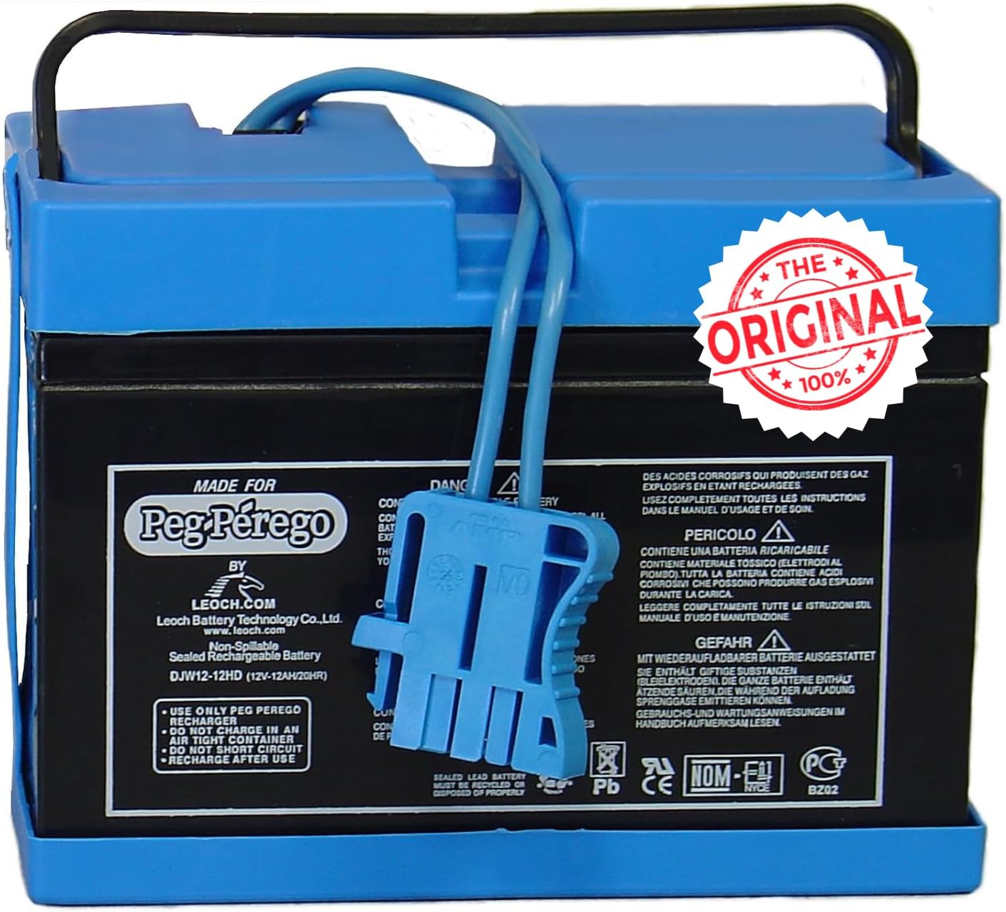 Peg Perego Official 12 Volt Replacement Battery for Ride on Toys. All Season Performance. Works with John Deere, Polaris