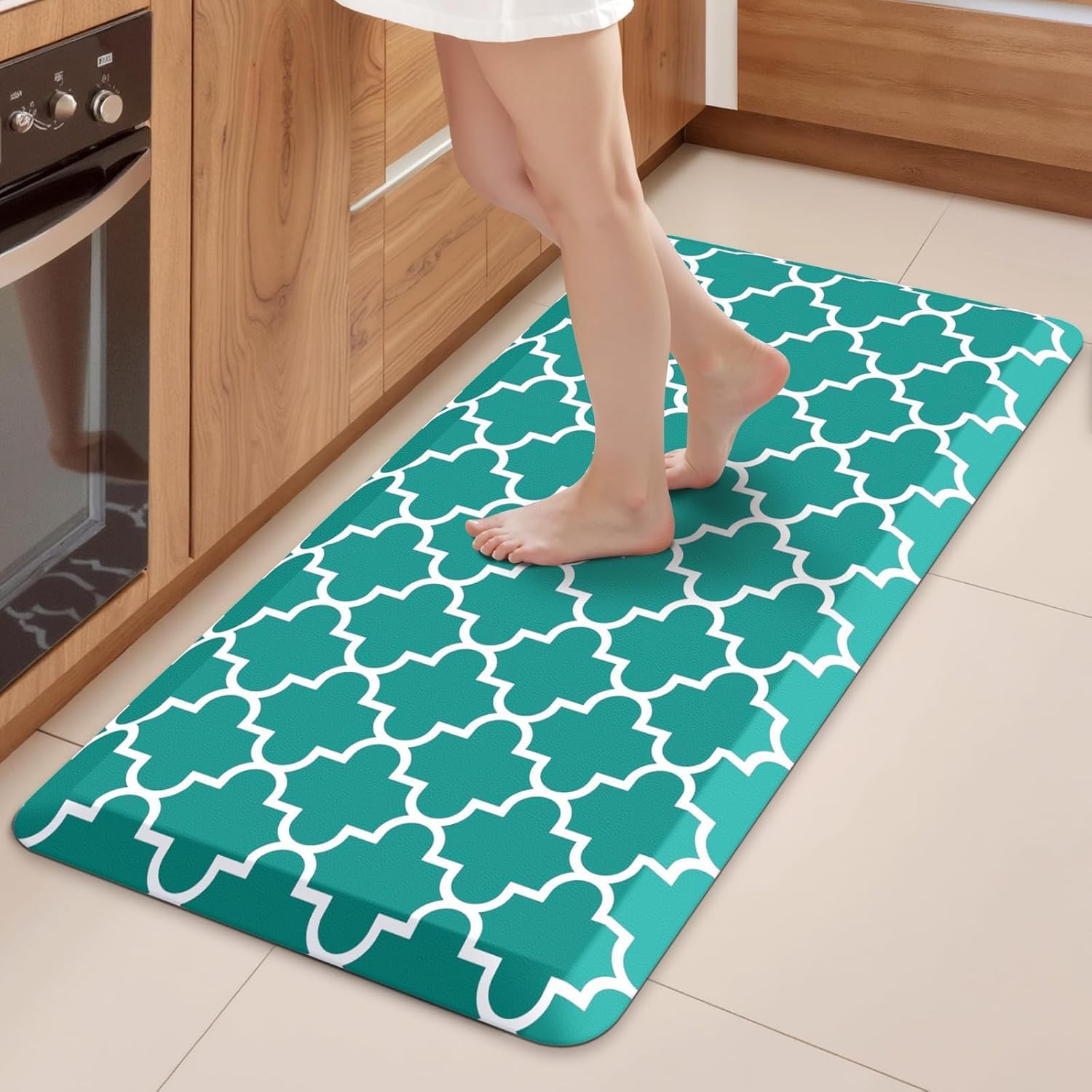 WISELIFE Kitchen Mats and Rugs Cushioned Anti-Fatigue, 17.3"x 60", Grey