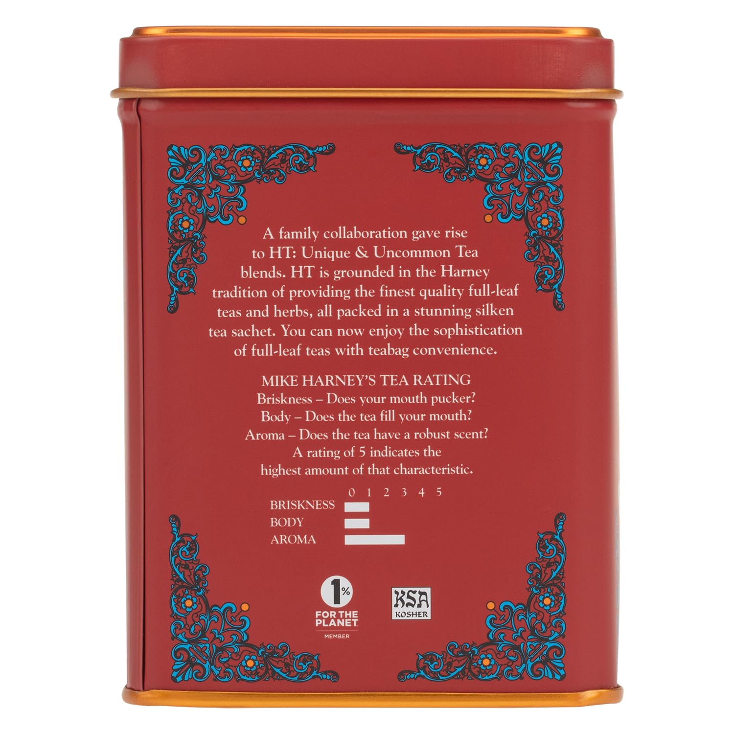 Harney & Sons HT Organic Supreme Green Tea, 20 Sachets, Tea Tin | Organic green tea with 20 sachets in a reusable tea tin. Caffeinated.