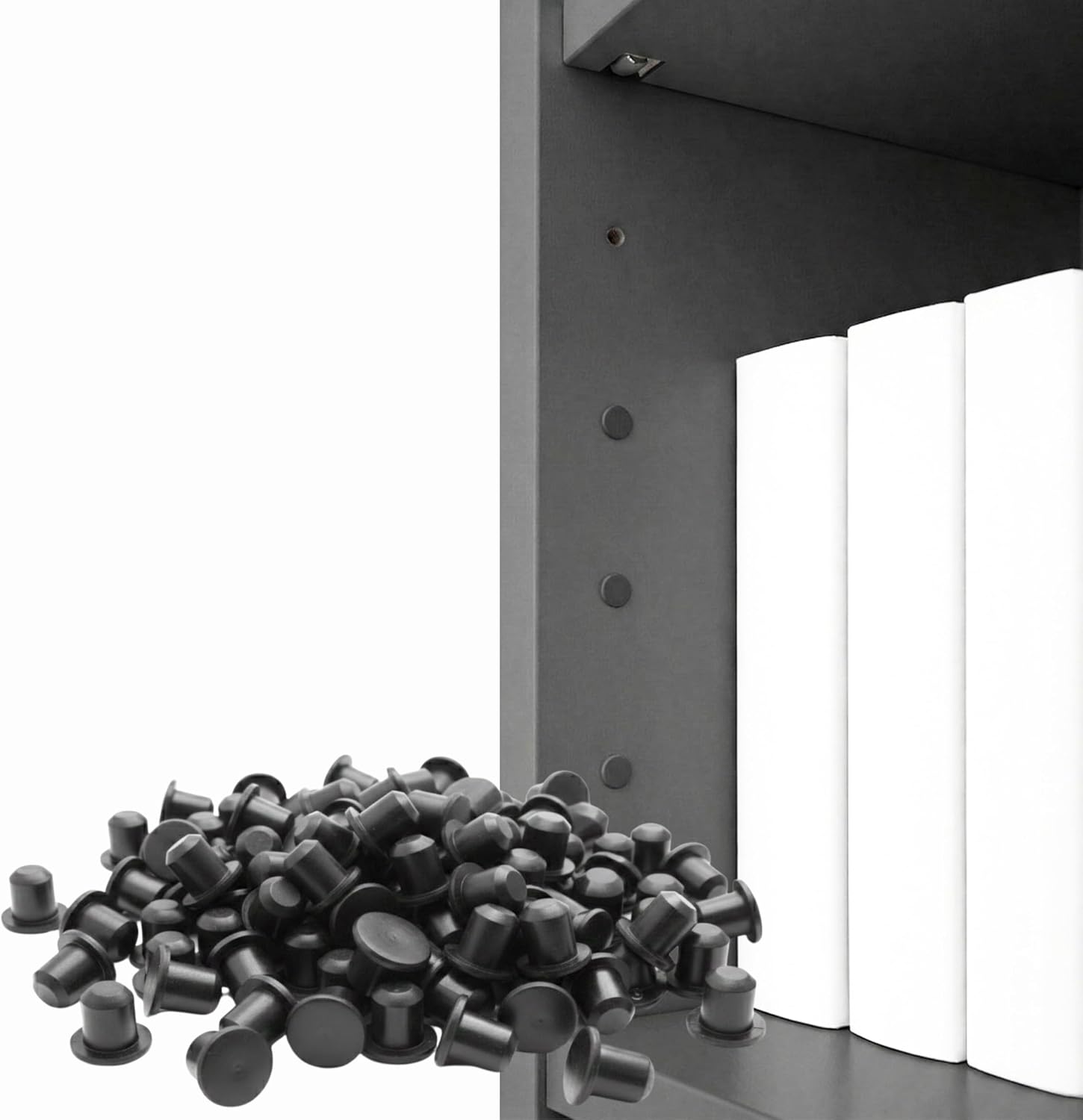 Sintrix Fab 140-Pack Plug Caps Compatible with IKEA Billy Bookcase | White Low-Profile Screw Opening Plugs for Shelf and Pre-Drilled Holes, Clean-Finish Furniture Accessories