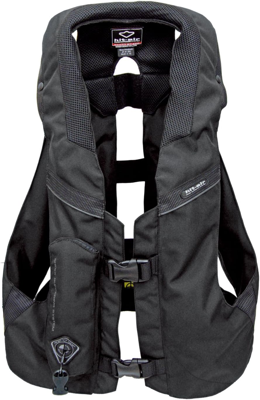 Hit-Air MLV Airbag Vest – Motorcycle Safety Vest with Automatic CO2 Deployment – Lightweight, Reusable, Adjustable Fit – Unisex Protective Riding Harness