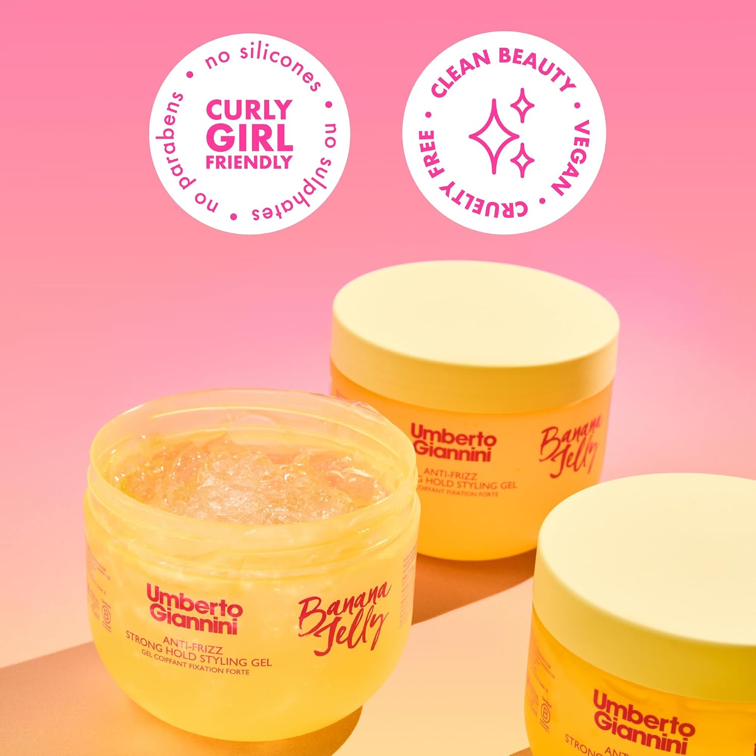 Umberto Giannini Curl Jelly Scrunching Jelly 6.7 fl Oz - Frizz Solution Defining Hair Gel for 2a-4c Curly, Wavy, Coily Hair - Vegan & Cruelty-Free