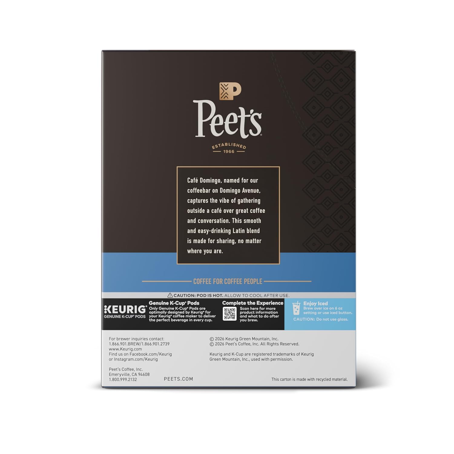 Peet's Coffee, Medium Roast Keurig K-Cup Pods, 100% Arabica Coffee - Big Bang 60 Count (6 Boxes of 10 K-Cup Pods)