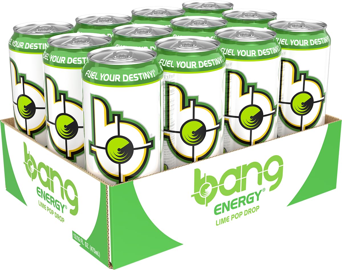 Bang Energy Blue Razz, Sugar-Free Energy Drink, 16-Ounce | Pack of 12