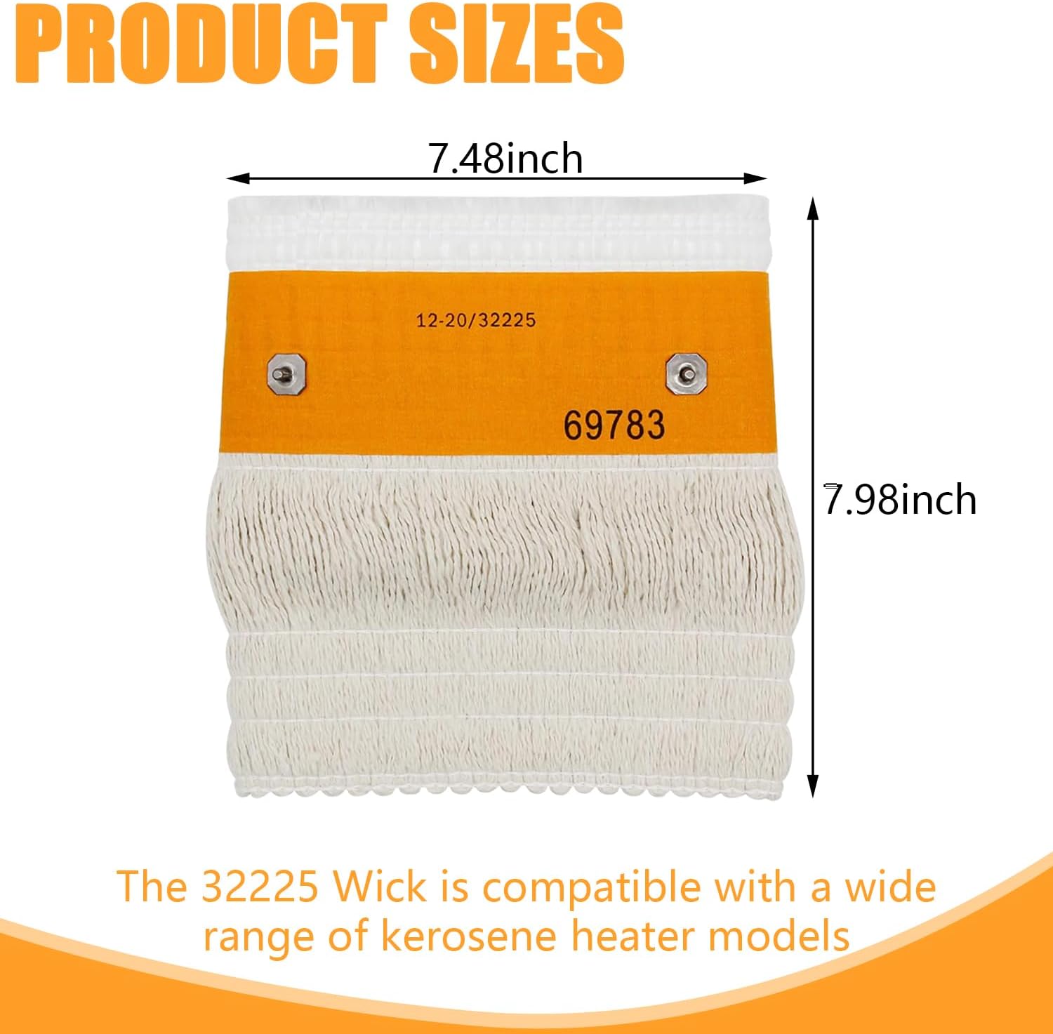 32225 Kerosene Heater Replacement Wicks for Kero World KW-24C DuraHeat DH-2300 Dyna GLO CV-2300, for Dyna-GLO RMC-95C