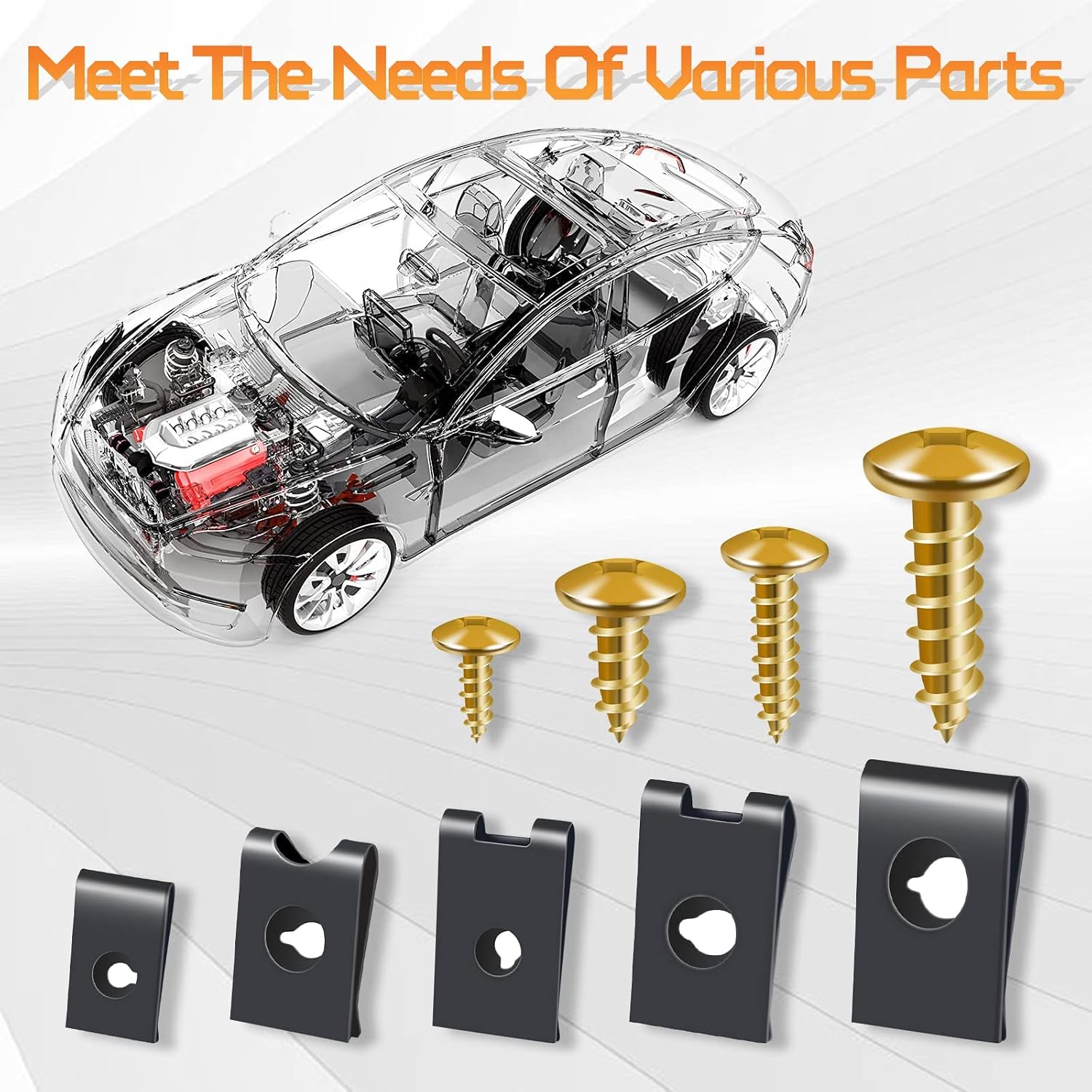 OTUAYAUTO 245 PCS Fender Clips Car Clips Bumper Plastic Rivets