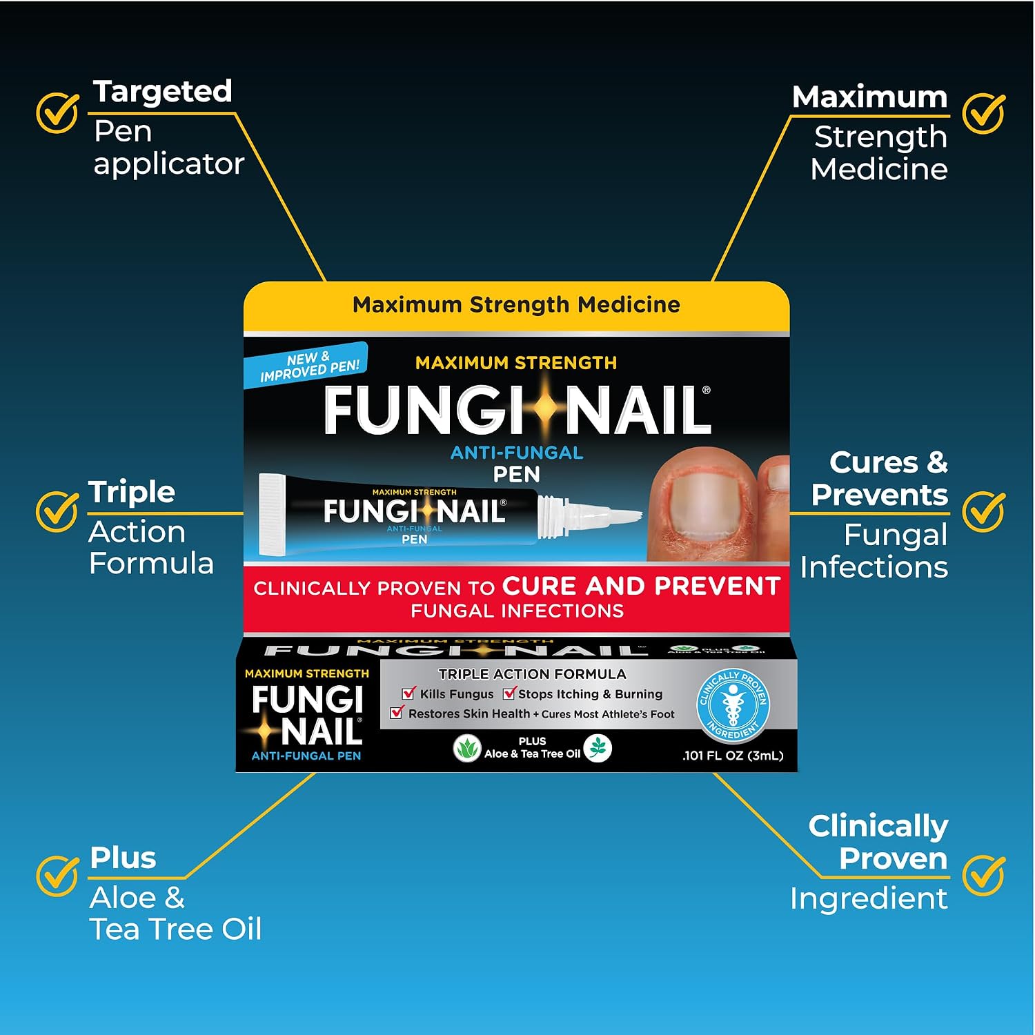 Fungi-Nail Pen Apllicator Anti-Fungal Solution 0.101 Fl Oz