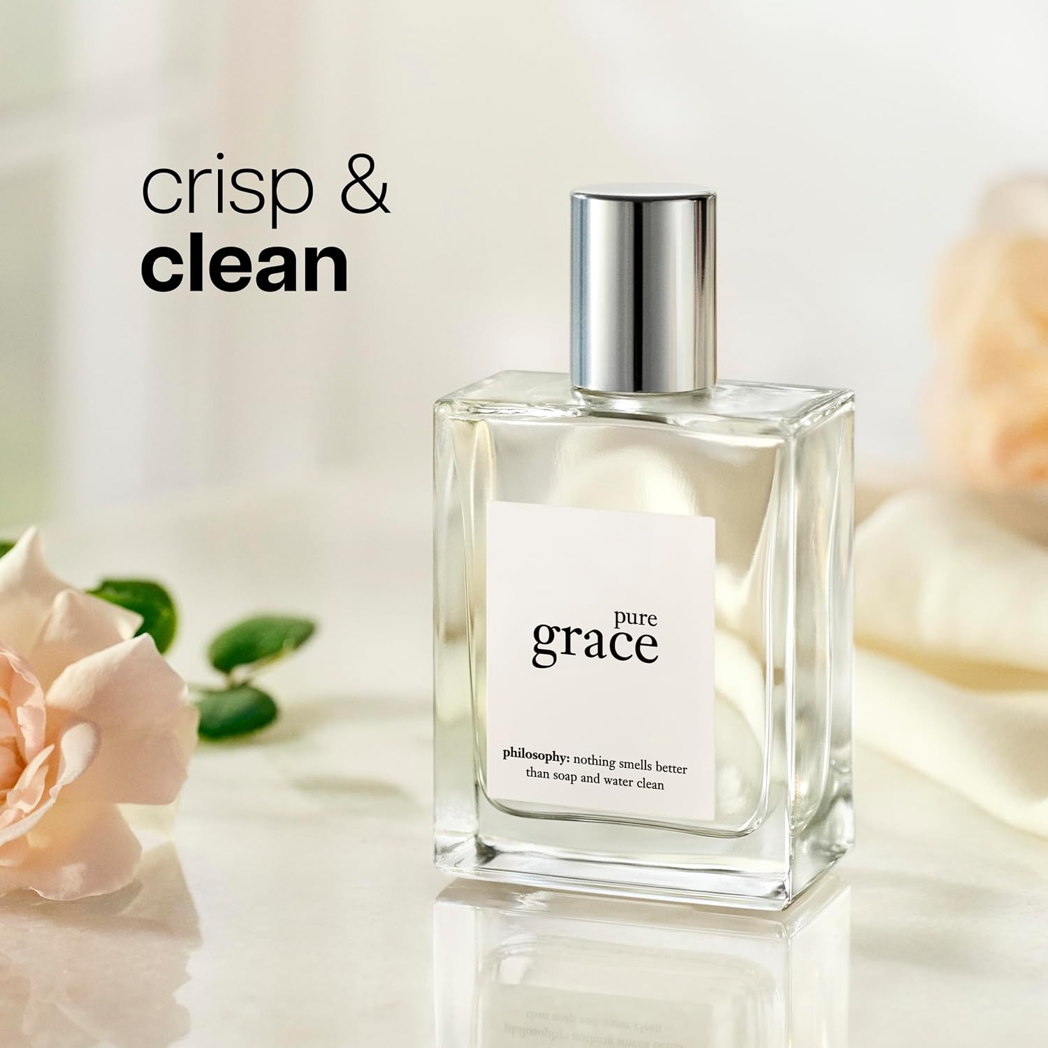 philosophy pure grace - crisp & clean women's perfume - with notes of water lily, leafy greens & musk - long lasting fragrance