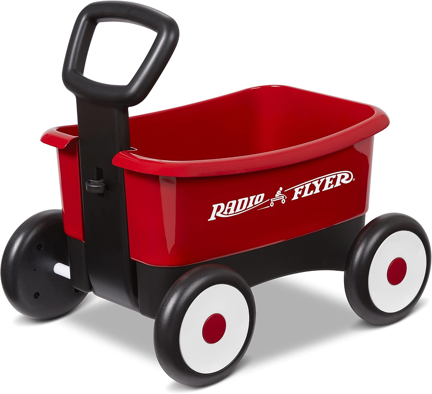 Radio Flyer Push & Pull Walker Wagon with Teddy Bear, Ages 1-4 Years, Red