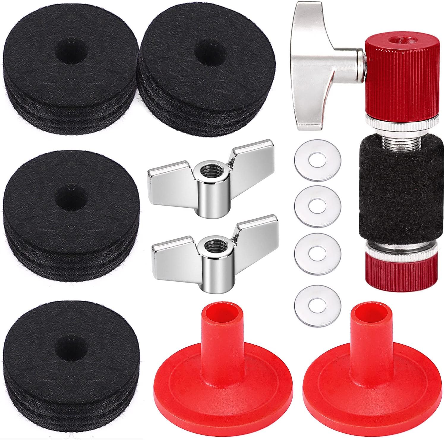 Facmogu 23PCS Cymbal Accessory Set, Drum Cymbal Replacement Accessories