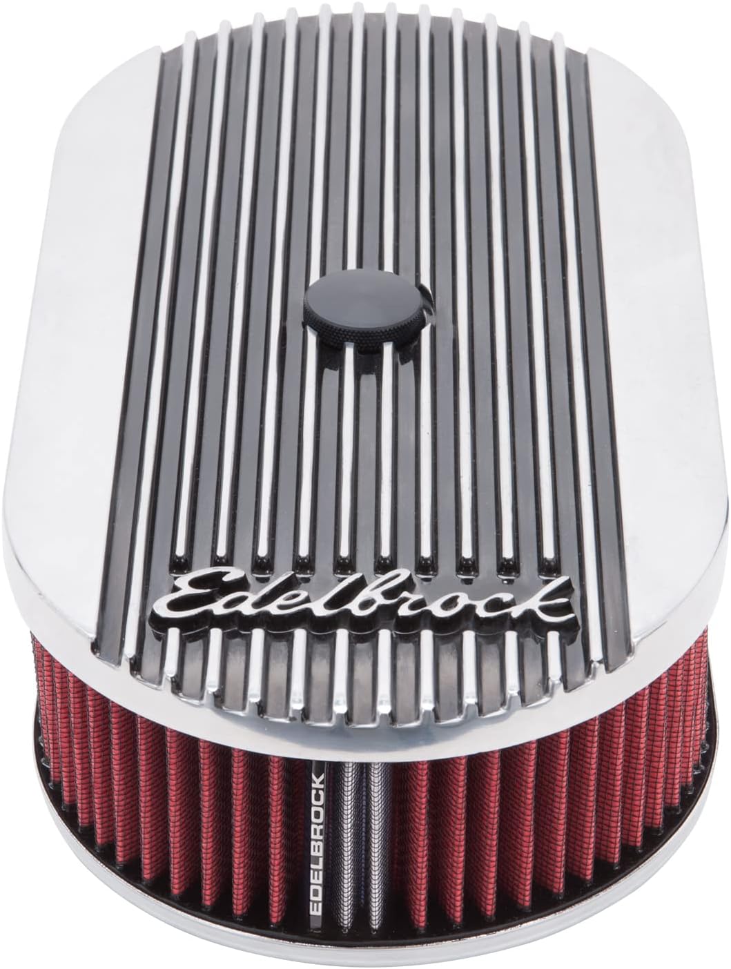 Edelbrock 4273 Elite Series Oval Air Cleaner for Single 4-Barrel Carburetor
