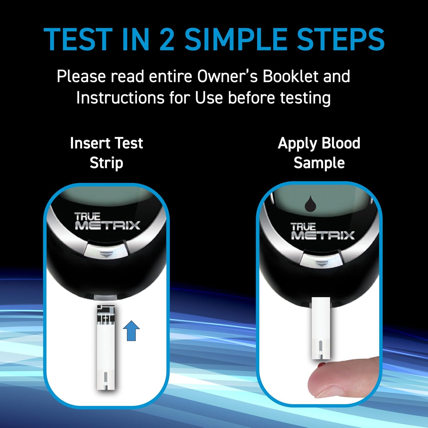 TRUE METRIX Self Monitoring Blood Glucose Test Strips, 50 Count | Blood Glucose Test Strips Compatible with TRUE METRIX Family of Self Monitoring Blood Glucose Meters, Fast and Easy to Use