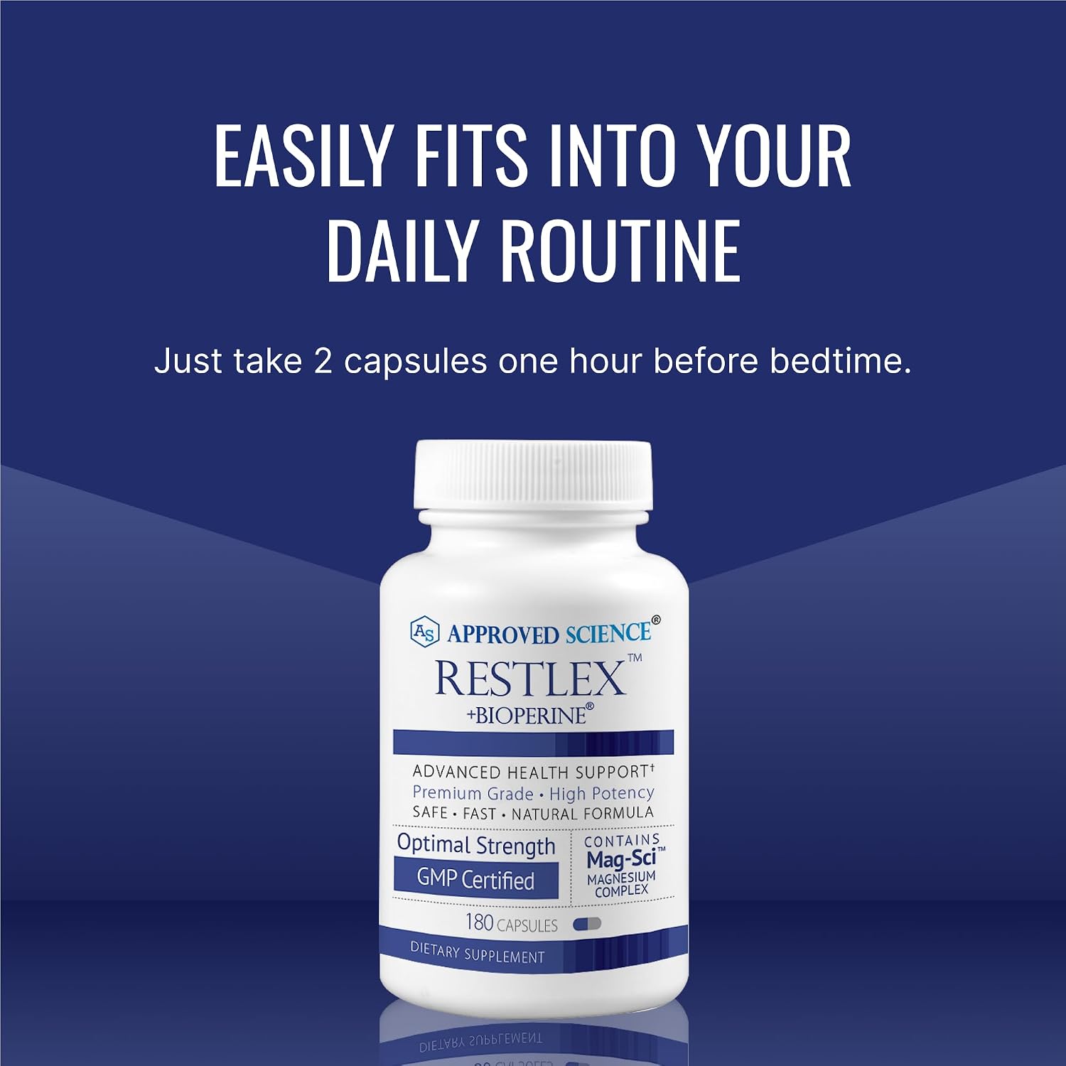 Approved Science Restlex for Restless Legs – Magnesium Glycinate for Calm Legs and Restful Legs – Natural Itching, Crawling