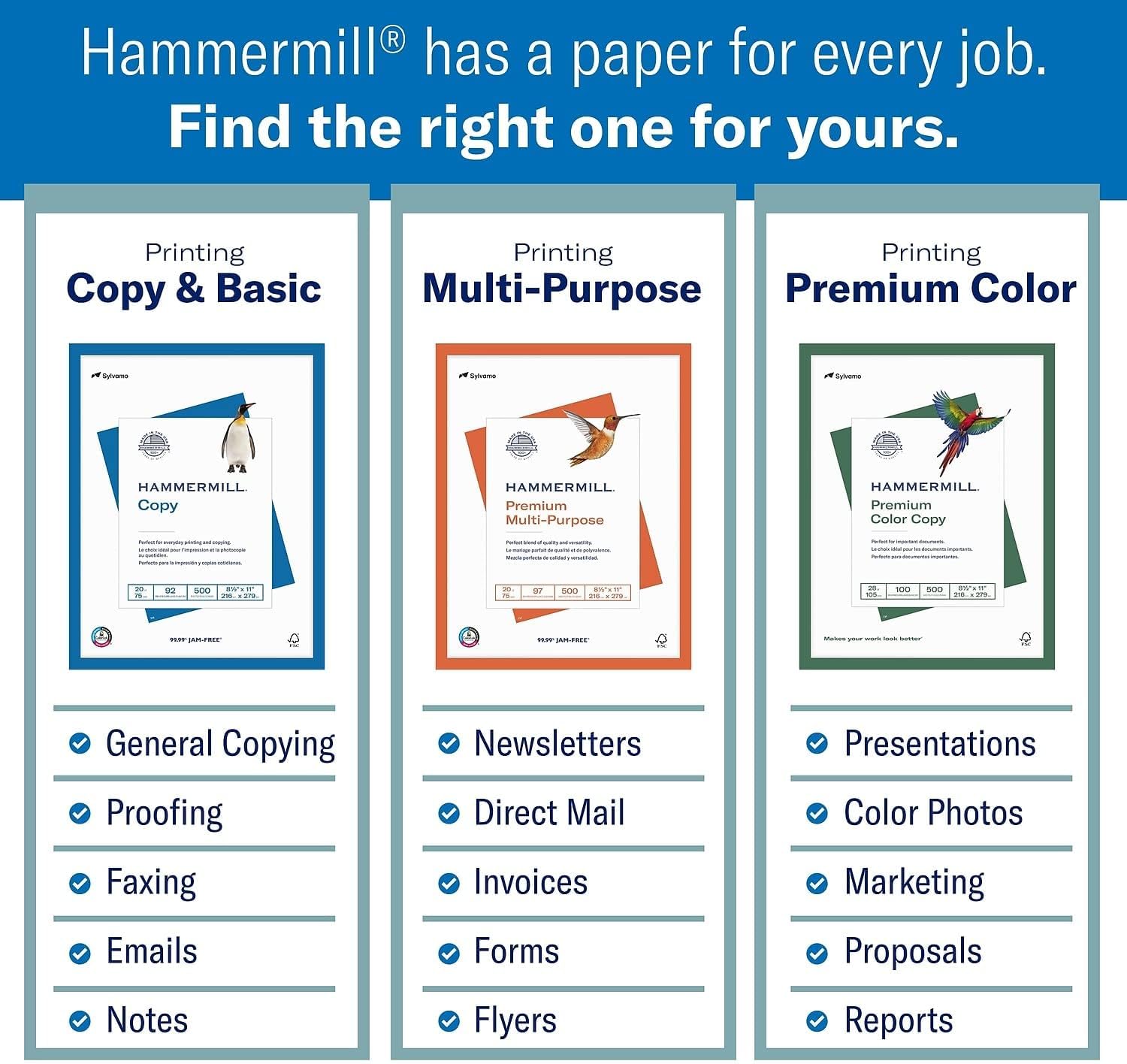 Hammermill Printer Paper, Premium Laser Print 32 lb, 8.5 x 11-98 Bright, Made in The USA, 104646R - 1 Ream (500 Sheets)