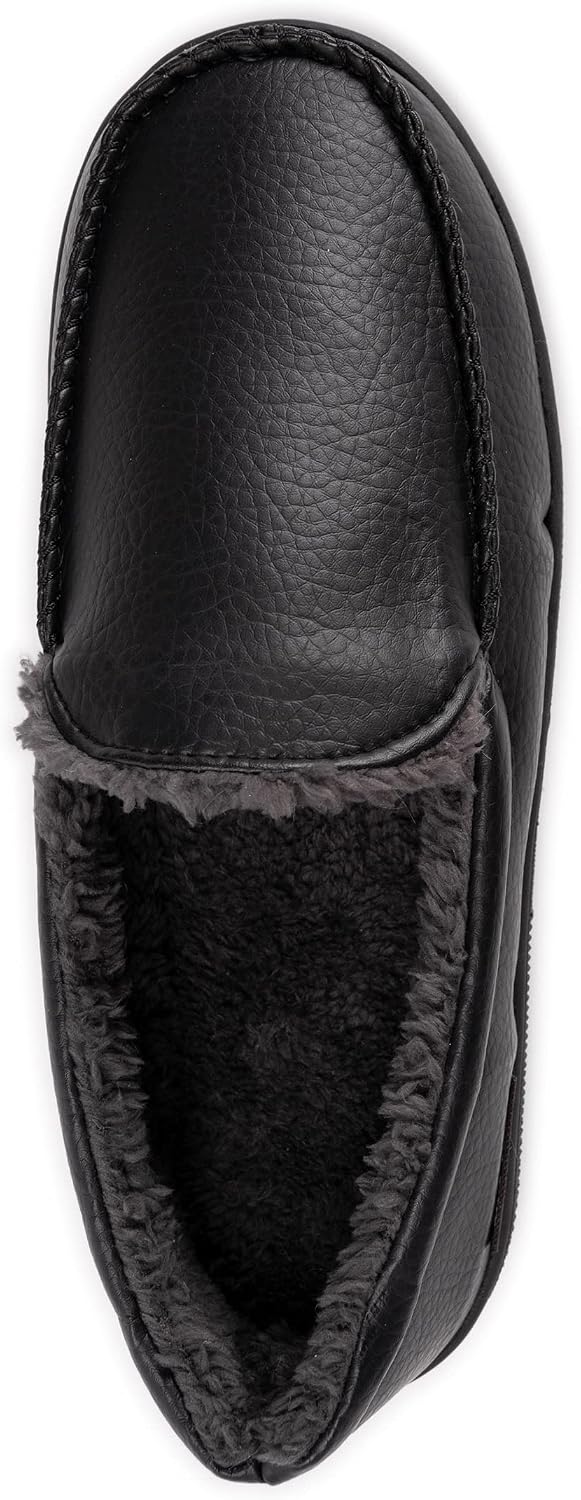 Muk Luks Men's Moccasin-Black Slip-On Loafer