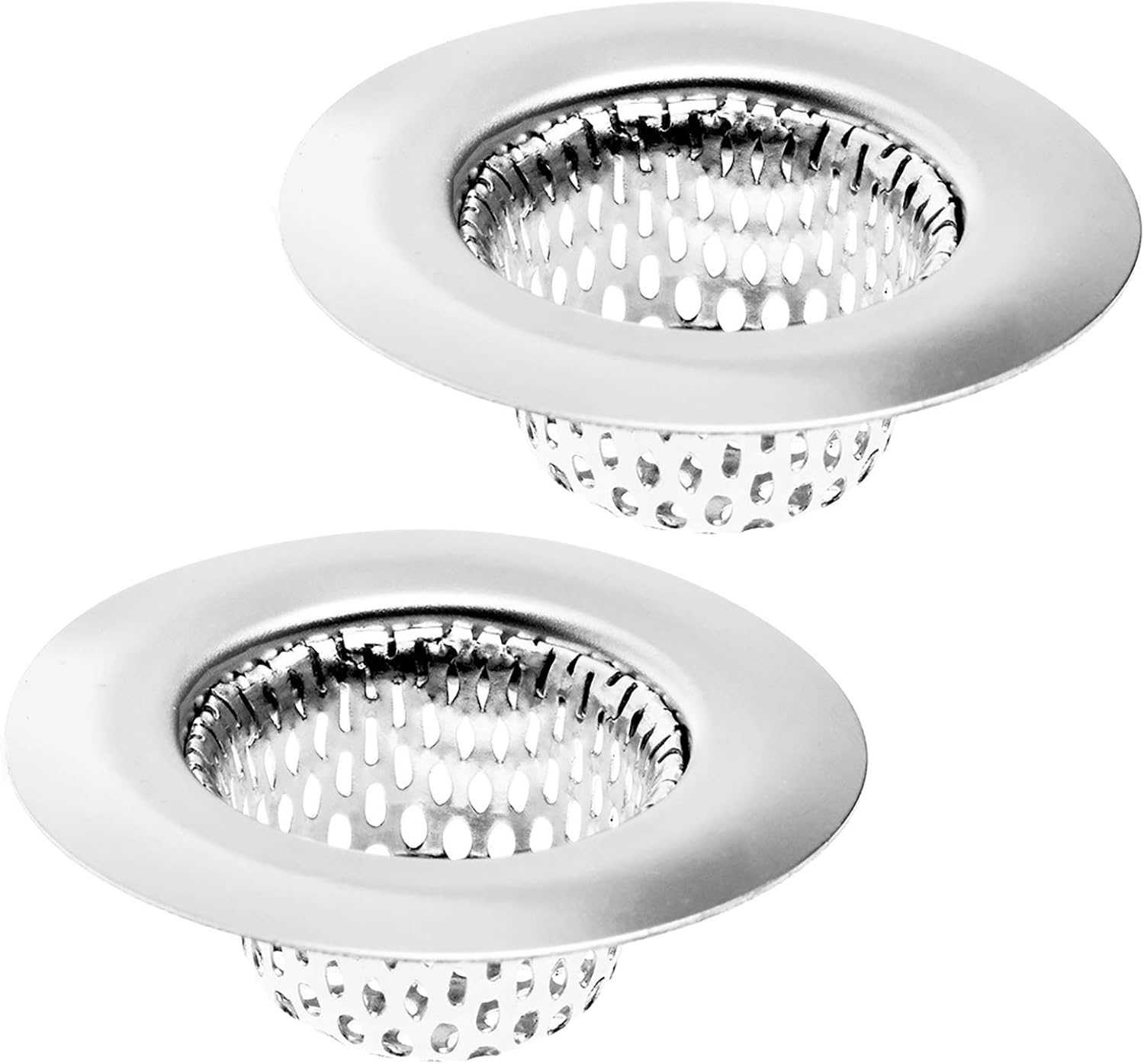 2 Pack - 2.25" Top / 1" Basket- Sink Strainer Bathroom, Utility, Slop, Laundry
