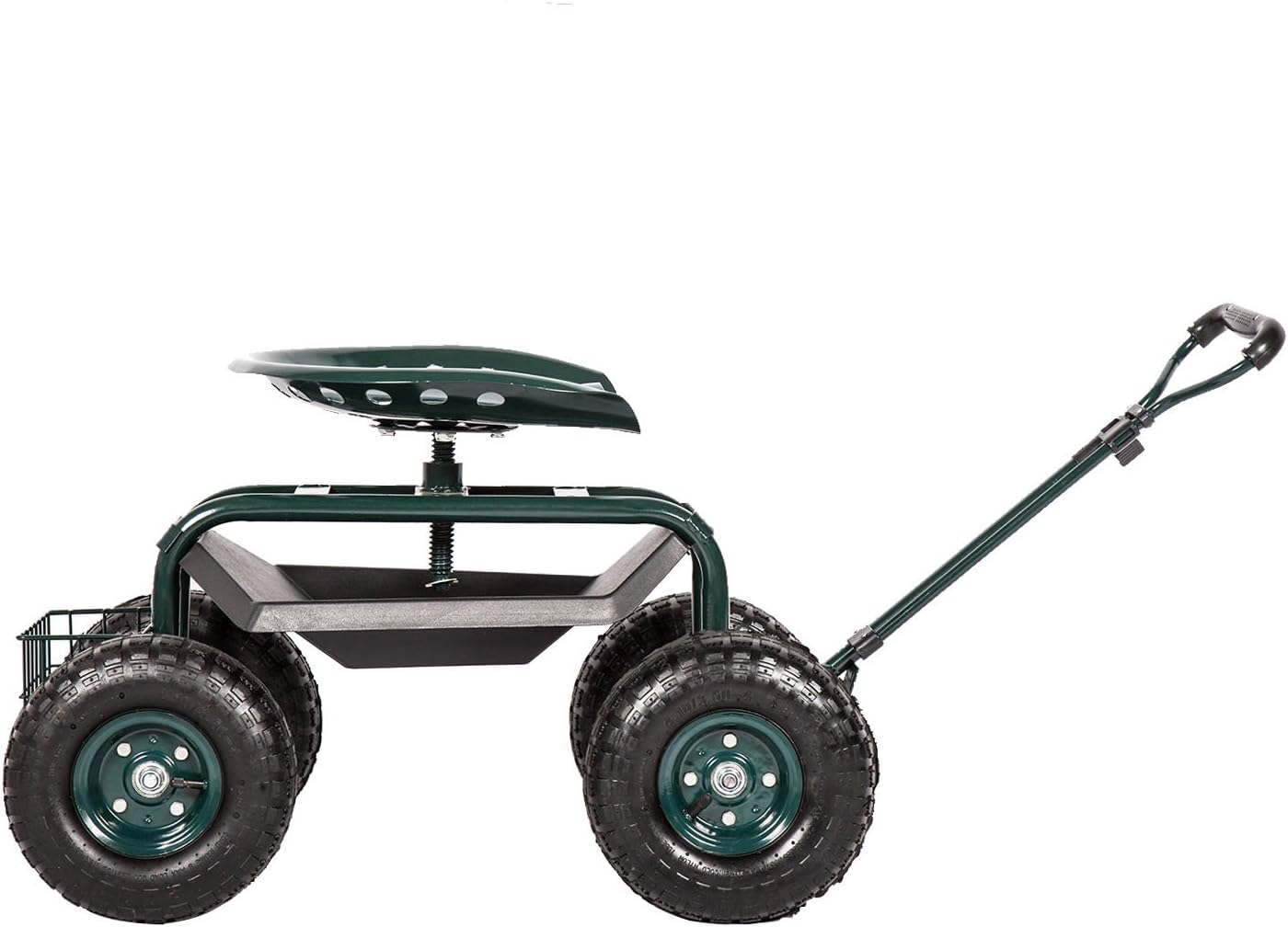 Peach Tree Garden Cart Rolling Work Seat with Tool Tray Heavy Duty Scooter Gardening Planting