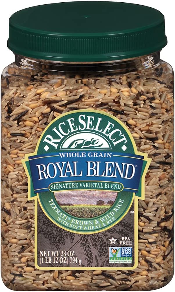 RiceSelect Whole Grain Royal Blend with Wild Rice, Brown, 28 Oz, 4 Count