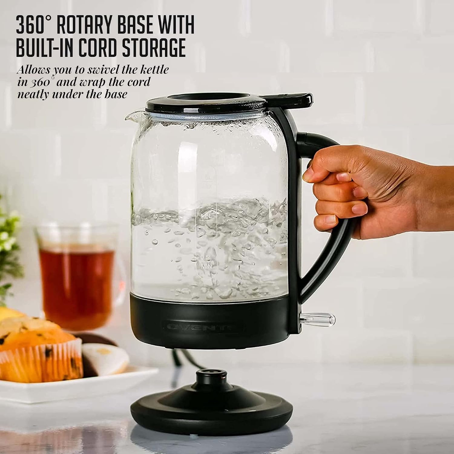 OVENTE Electric Coffee Grinder with One Touch Push-Button, White CG225W | 2.5oz Capacity, 150W Motor, Stainless Steel Blades for Uniform Grinding of Beans, Spices, Herb, Nuts & More, Safety Lock Lid