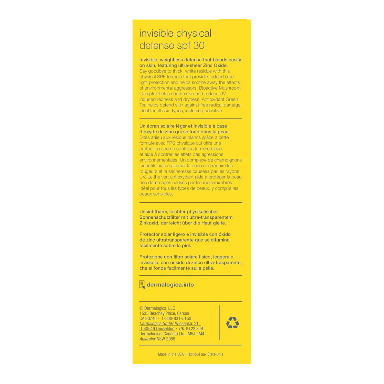Dermalogica Invisible Physical Defense SPF 30, Mineral Sunscreen, 1.7 fl oz