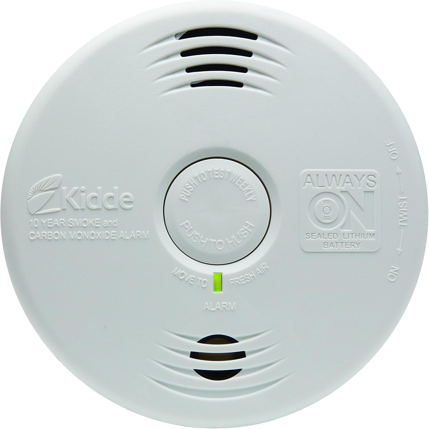 Kidde Smoke & Carbon Monoxide Detector, 10-Year Battery, Voice Alerts , 1 Count ( Pack of 1)