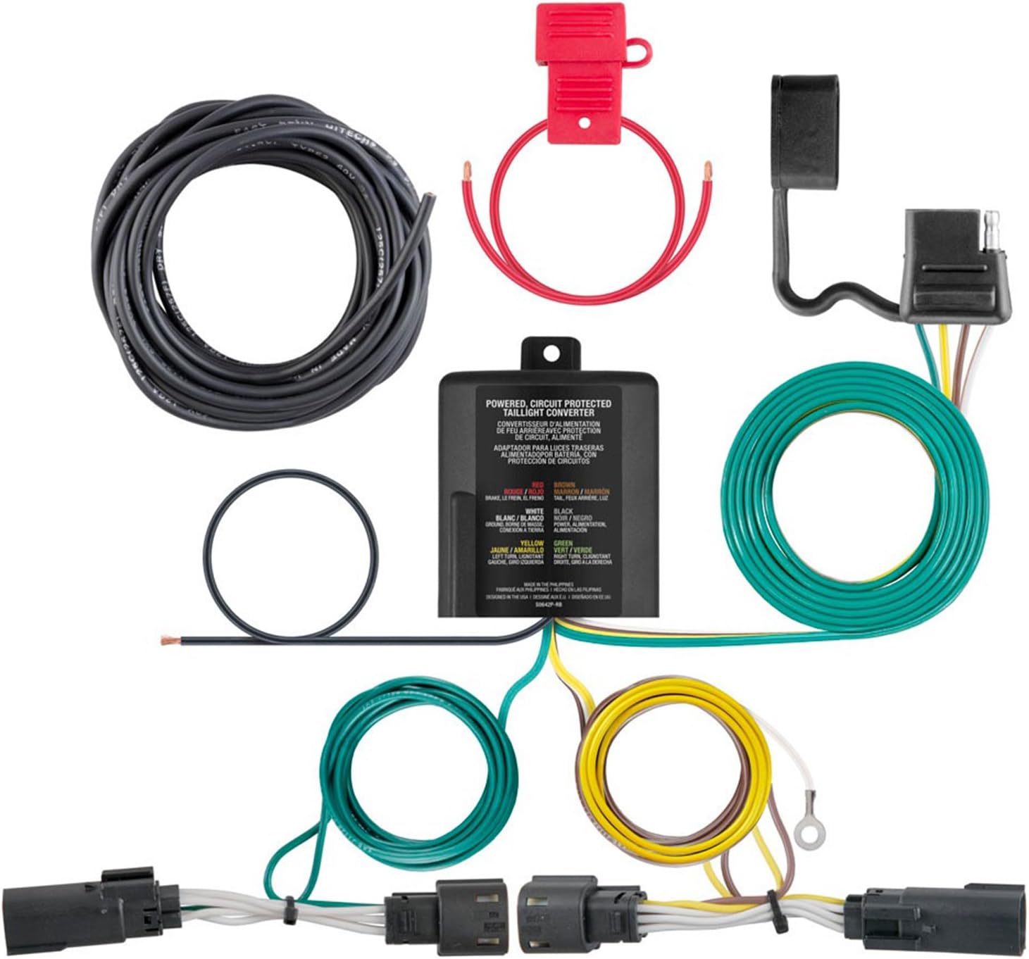 CURT 56343 Vehicle-Side Custom 4-Pin Trailer Wiring Harness, Select Ford Flex, Black