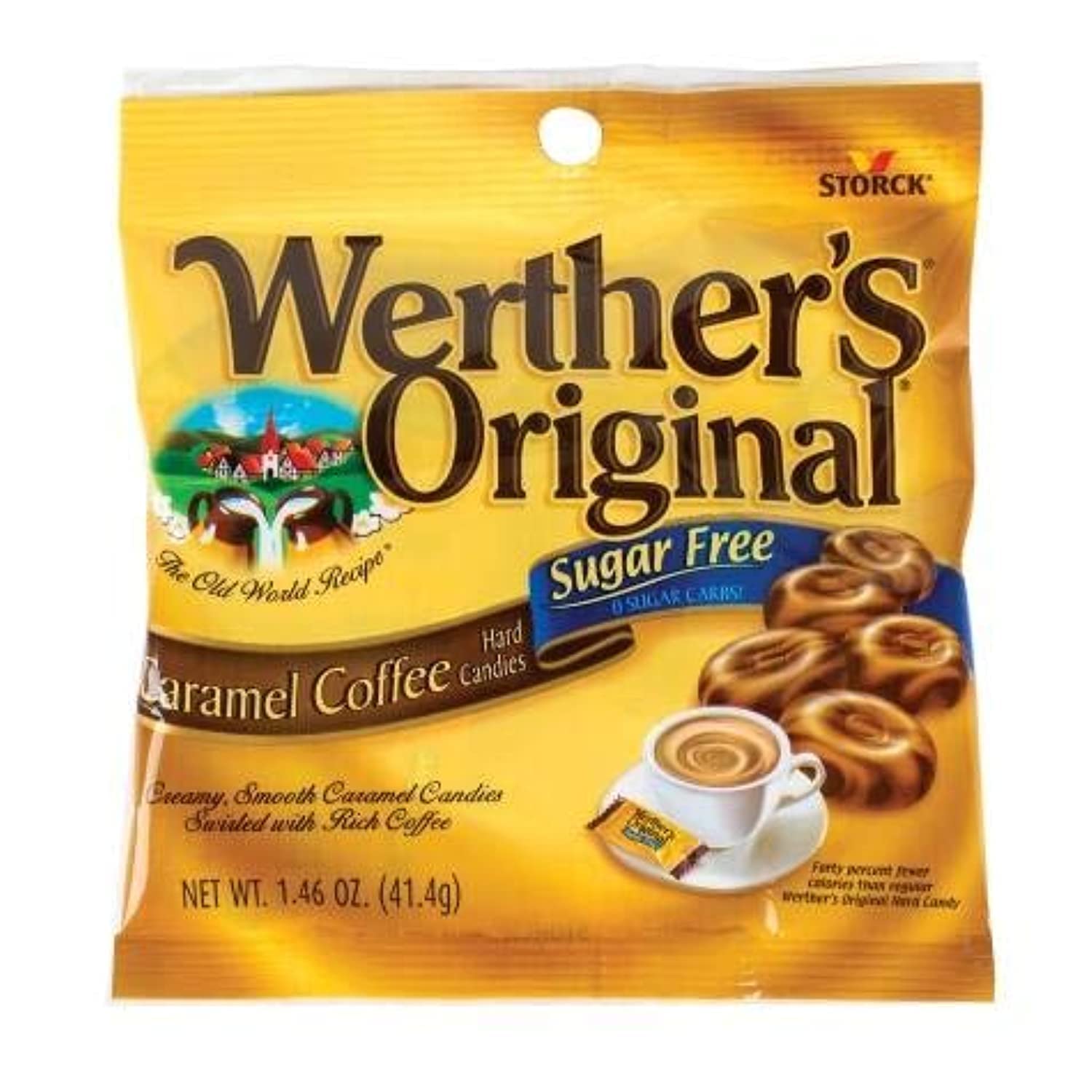 Werther's Original Caramel Coffee Hard Candy - Individually Wrapped Hard Candies for Halloween, Parties, or Snacks - 2.65 oz Bags (Pack of 3)