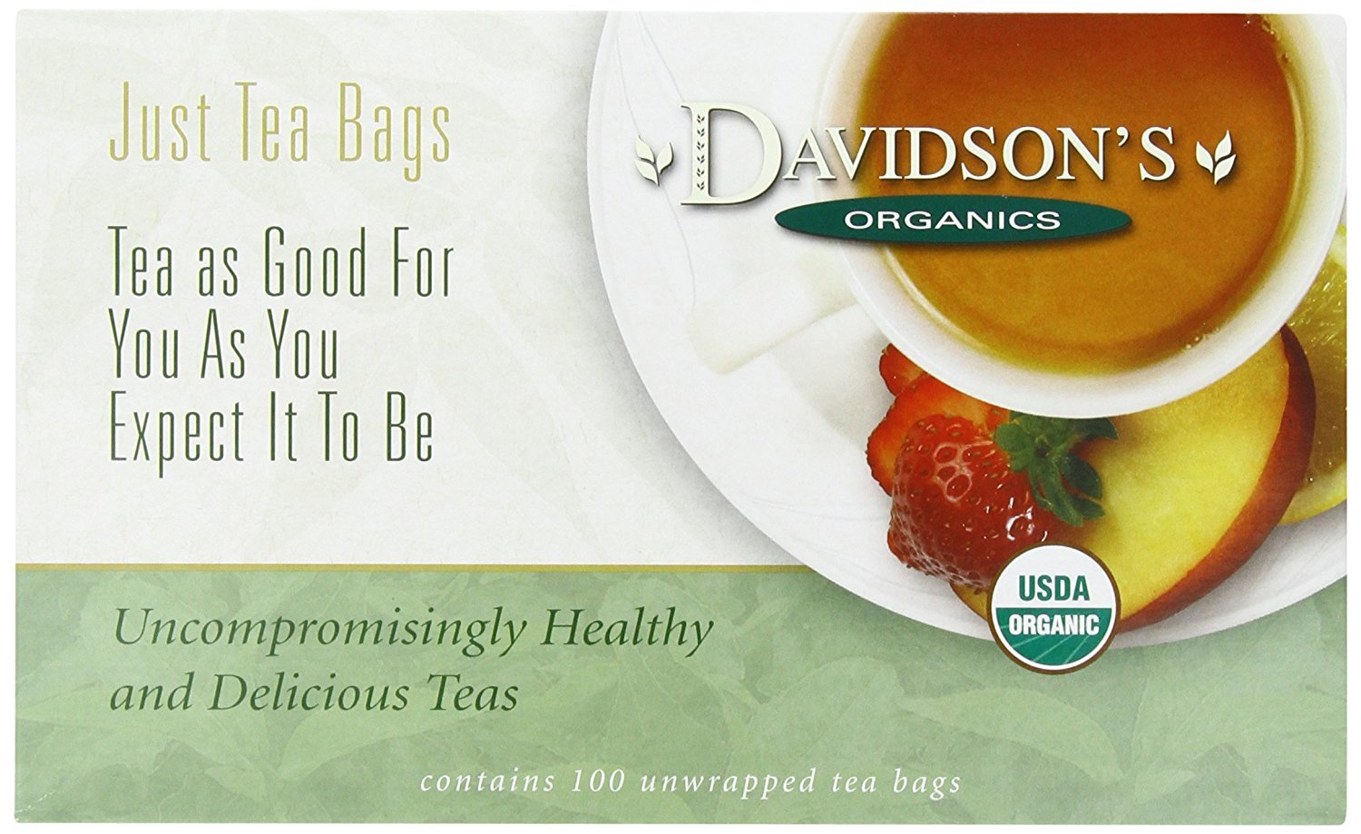 Davidson's Organics, Yerba Mate, 100-count Unwrapped Tea Bags