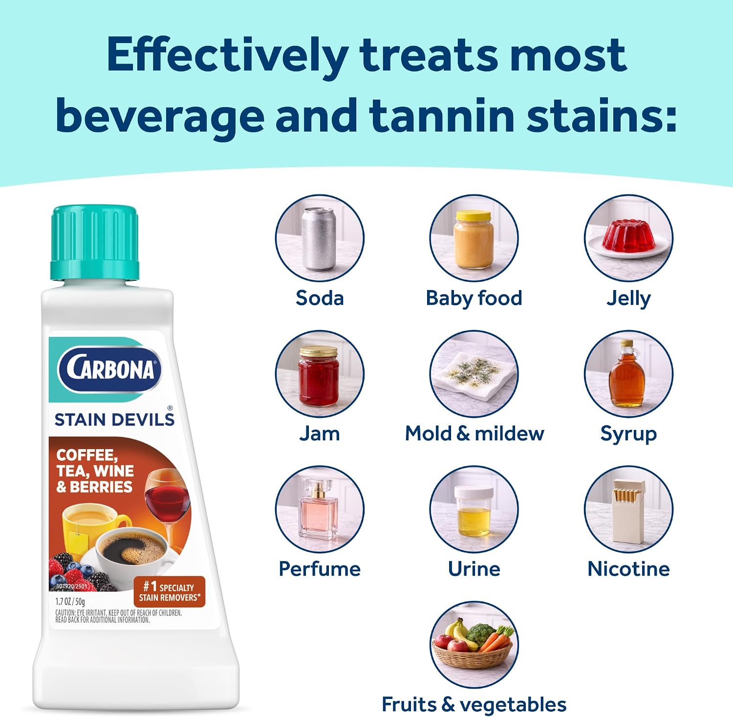 Carbona Liquid Stain Devil Food Clean Up Combo Set | Spot Stain Remover for Clothes