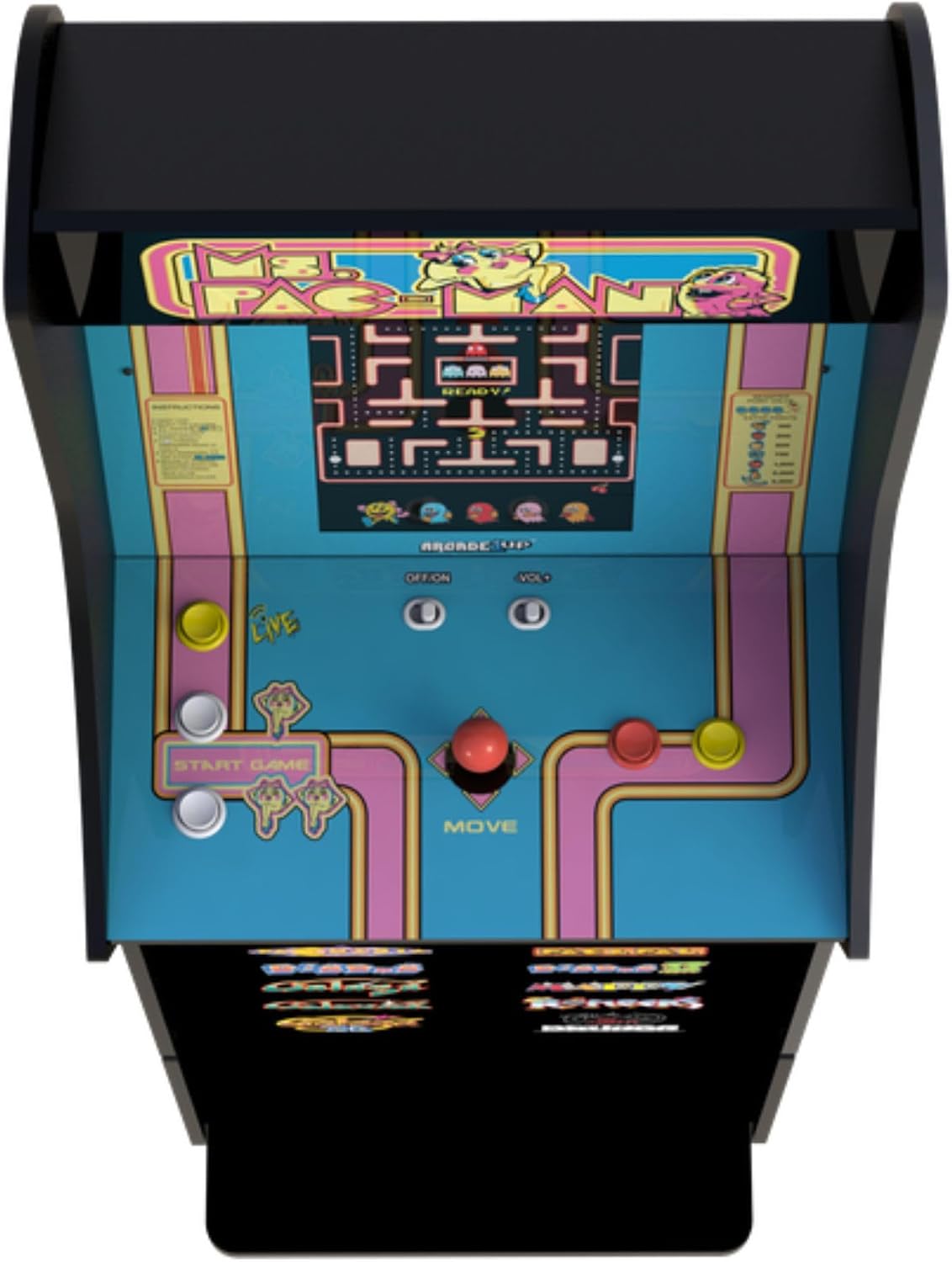 Arcade1Up Ms. Pac-Man Classic SE Arcade Machine, 13 Classic Games | 4 Feet Tall with 15.6-Inch IPS Color Monitor, Dual Speakers and Wi-Fi Leaderboards