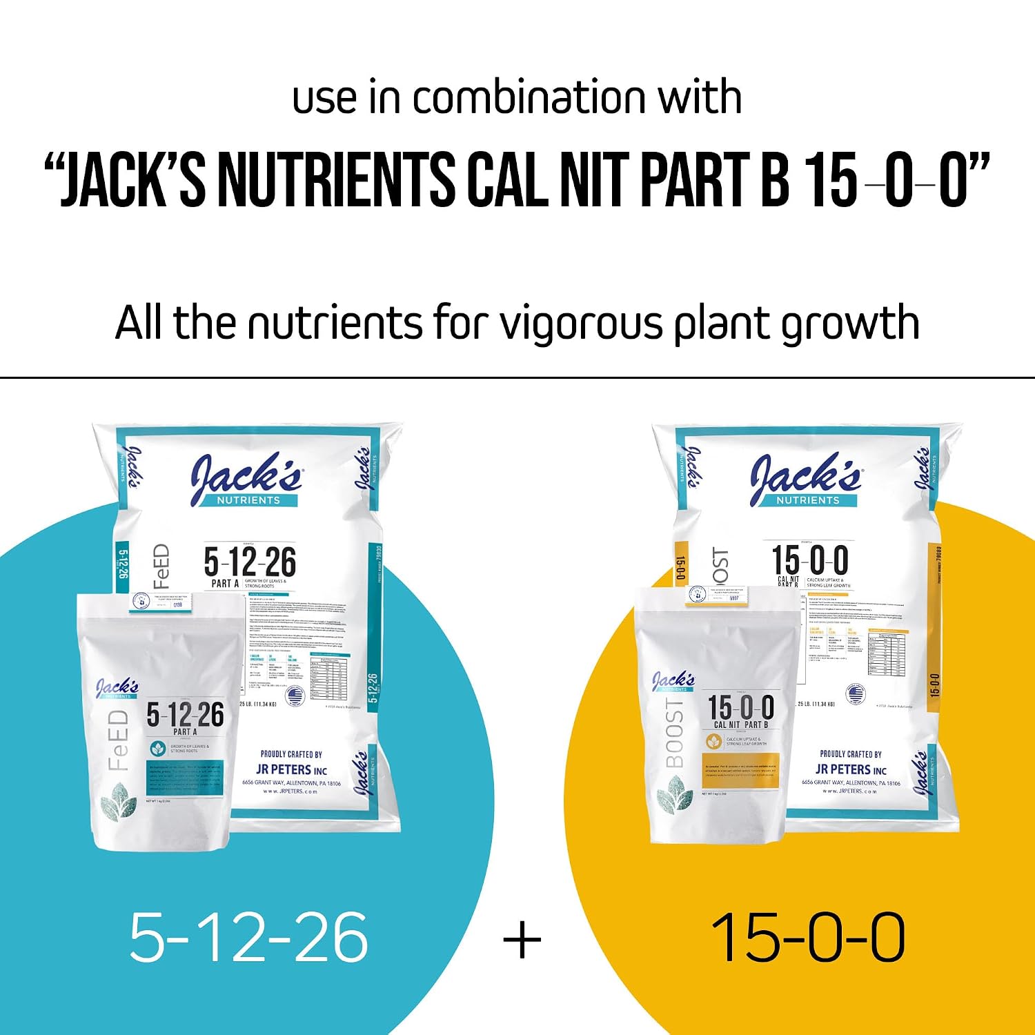 Jack's Nutrients 5-12-26 Part A Water-Soluble Fertilizer, 2.2lb | Part 1 of a 2-Step System, Targeted Micronutrient Package