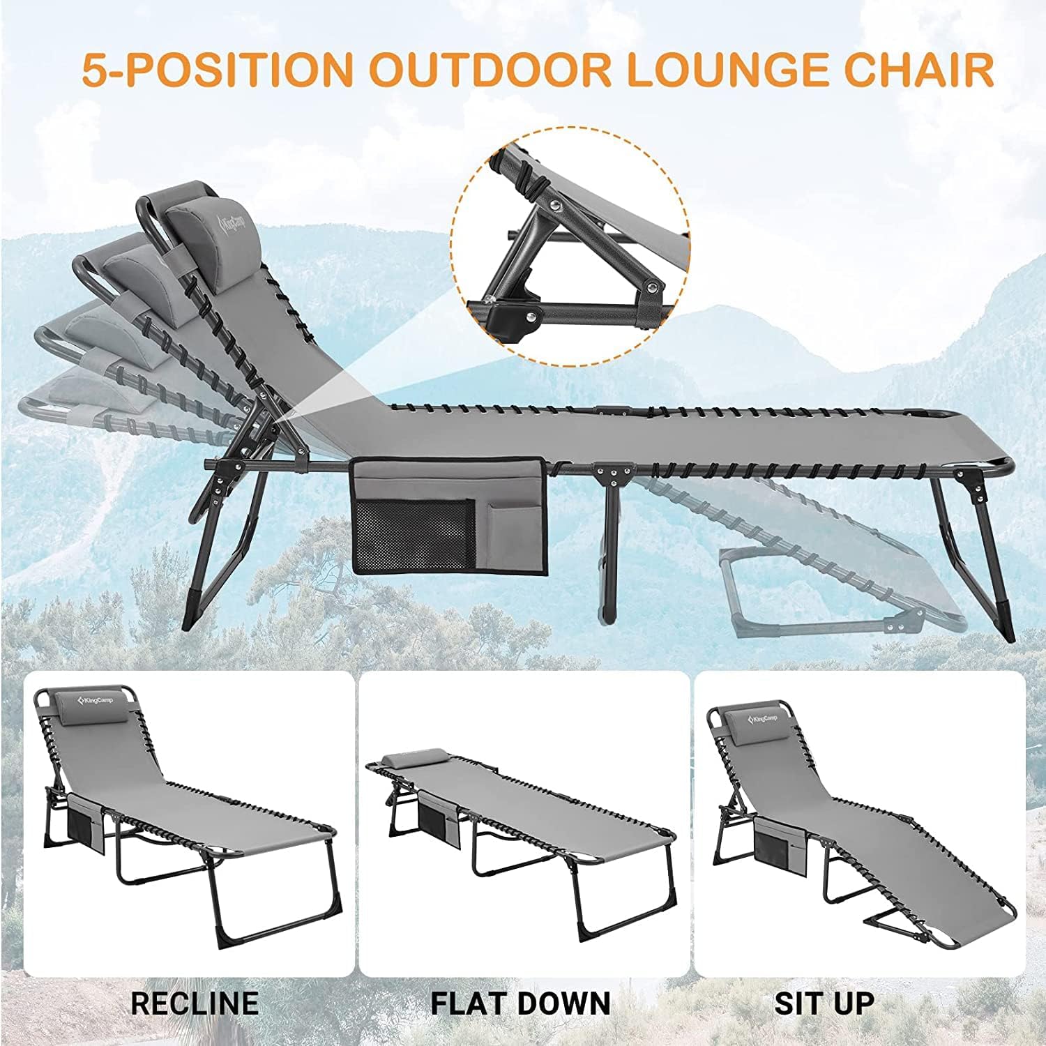KingCamp Lounge Chair Outdoor