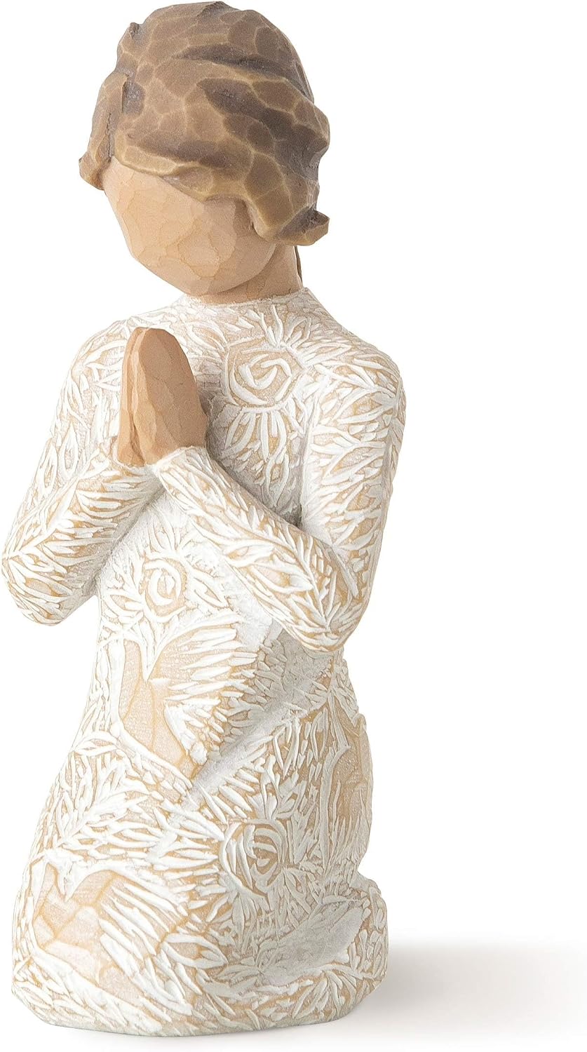 Willow Tree Quietly, Sculpted Hand-Painted Figure | Cast from a Susan Lordi Original Carving, Gift Offering Comfort, Peace, Support and Inner Strength, Includes Enclosure Card