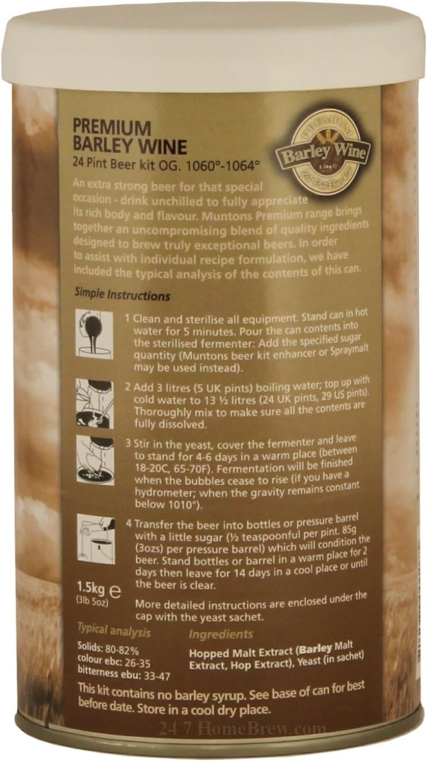 Barley Wine Premium Range Beer Making Ingredient Kit