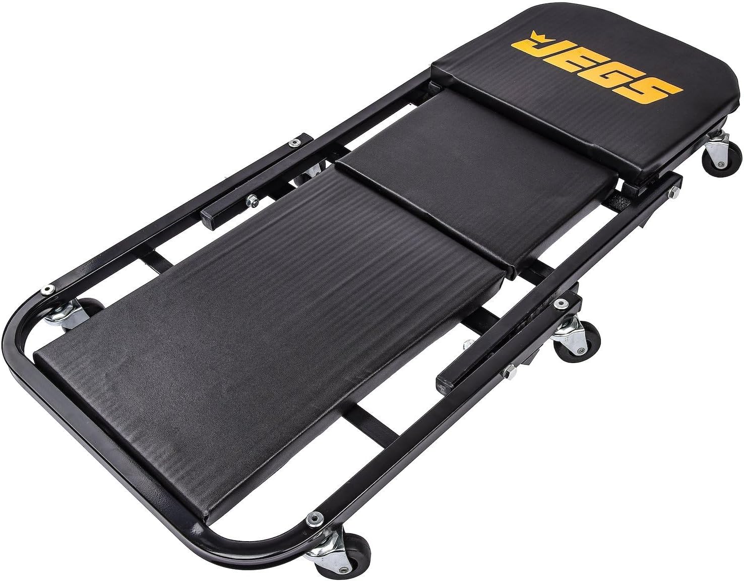JEGS 2-in-1 Folding Creeper & Z-Seat | 2-in-1 Folding Creeper & Z-Seat for supporting the driver or passenger in the vehicle; steel construction