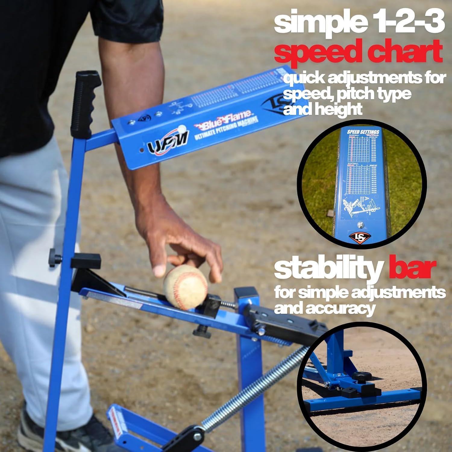 Louisville Slugger Blue Flame Pitching Machine