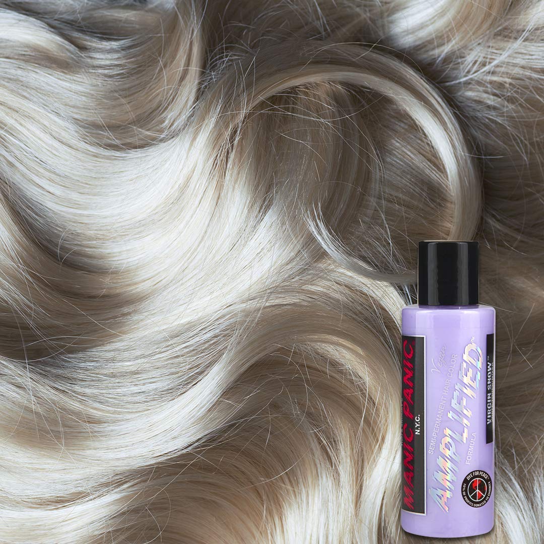 MANIC PANIC Cotton Candy Pink Hair Color - Amplified - Semi Permanent Hair Dye - Bright Pink Cool Toned Color - Glows in Blacklight - Vegan, PPD & Ammonia-Free - For Coloring Hair on Women & Men