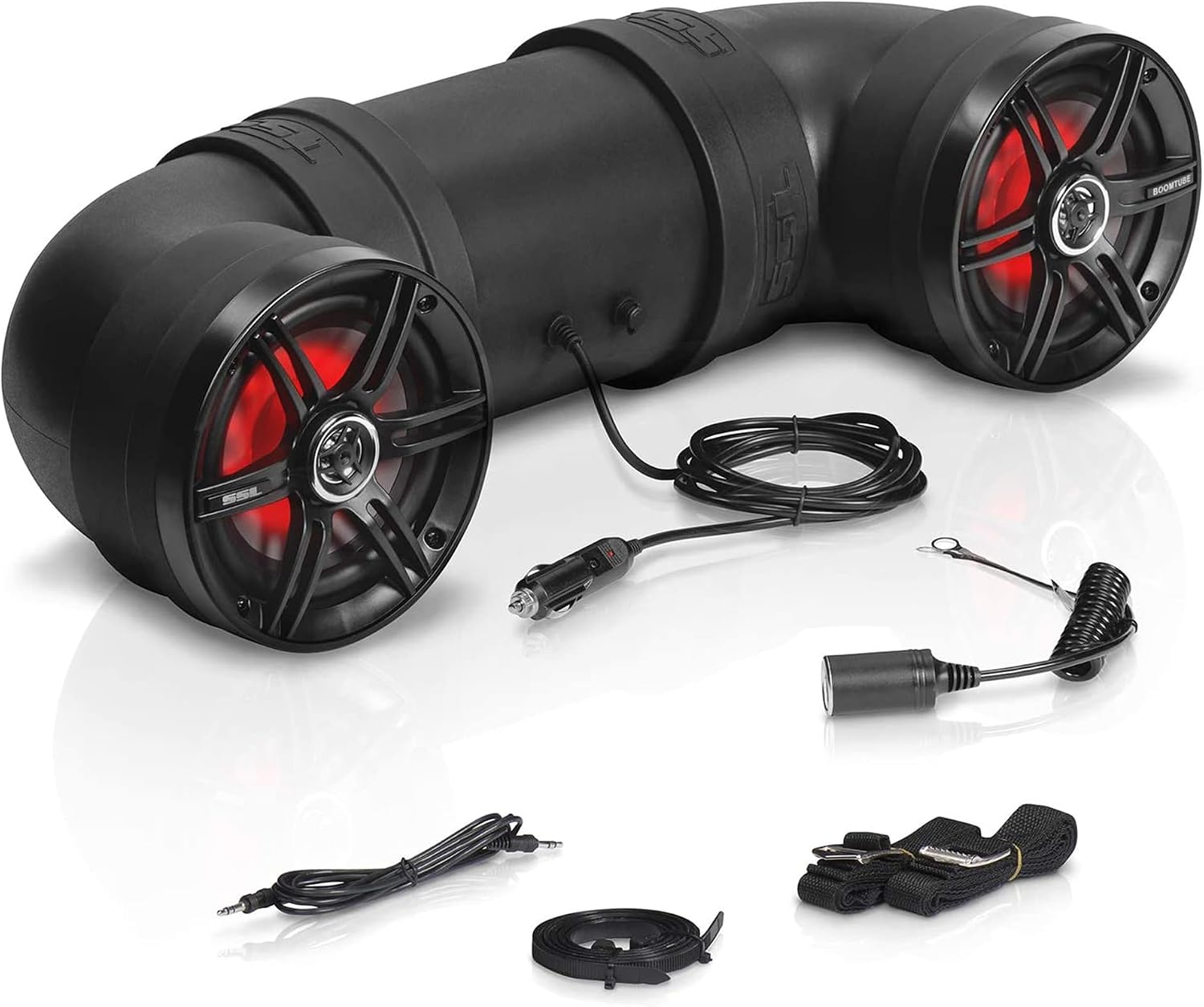 Sound Storm Laboratories BTB6L ATV UTV Sound System - 6.5 Inch Speakers, 1 Inch Tweeters, Full Range, IPX5 Weatherproof, Bluetooth, Built-in Amplifier