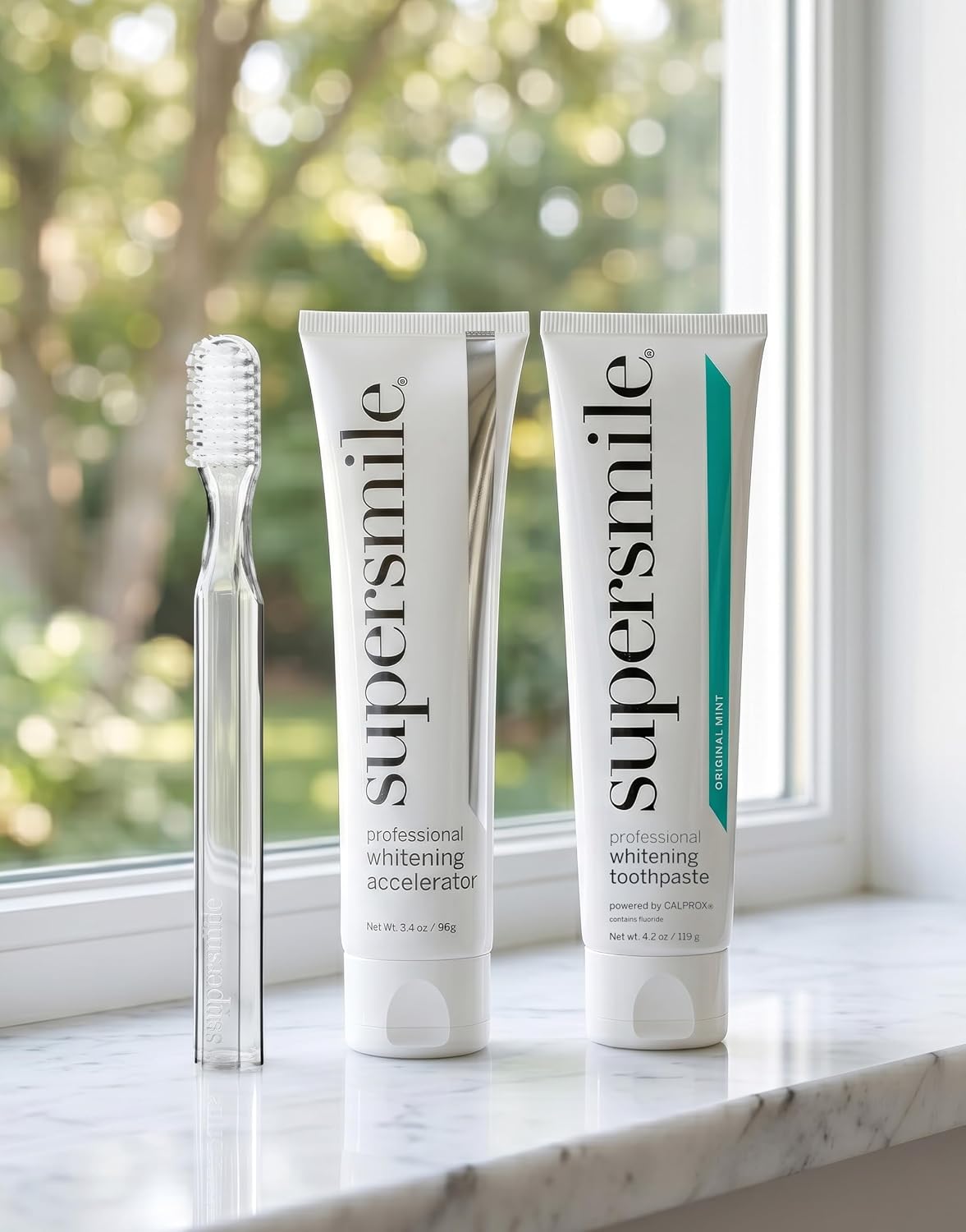 Supersmile Professional Whitening System, Toothpaste + Accelerator, 4.2 Oz | 2-Step Calprox® System, Whitens Up to 7 Shades in 7 Days