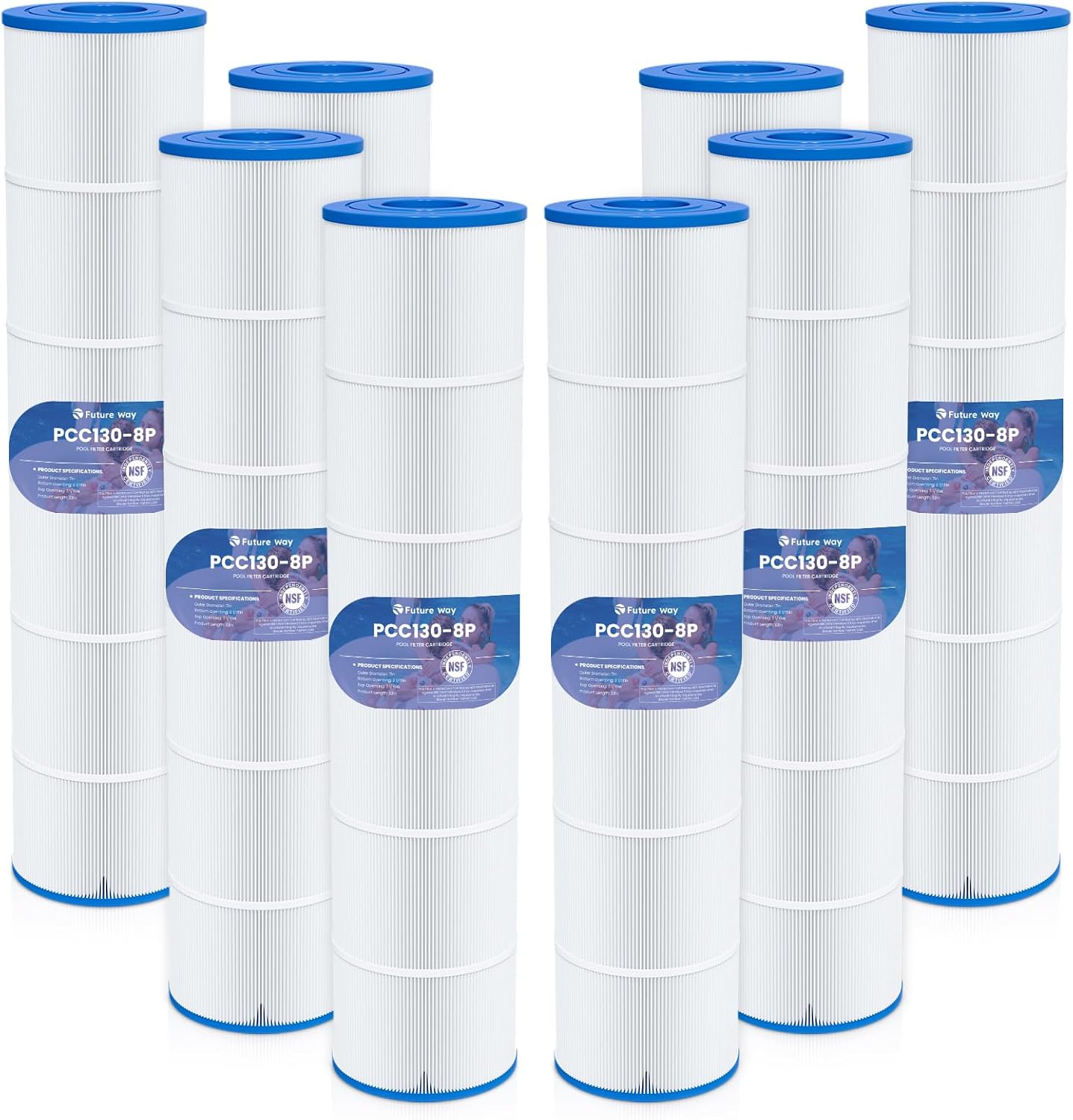 Future Way CCP520 Pool Filter Cartridges Replacement for Pentair Clean & Clear Plus 520, Replace Pleatco PCC130, Compatible with Pentair R173578