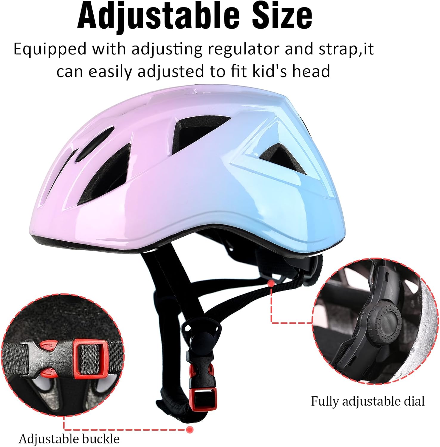 Kids Bike Helmet,2 Sizes for Youth Child Girls & Boys