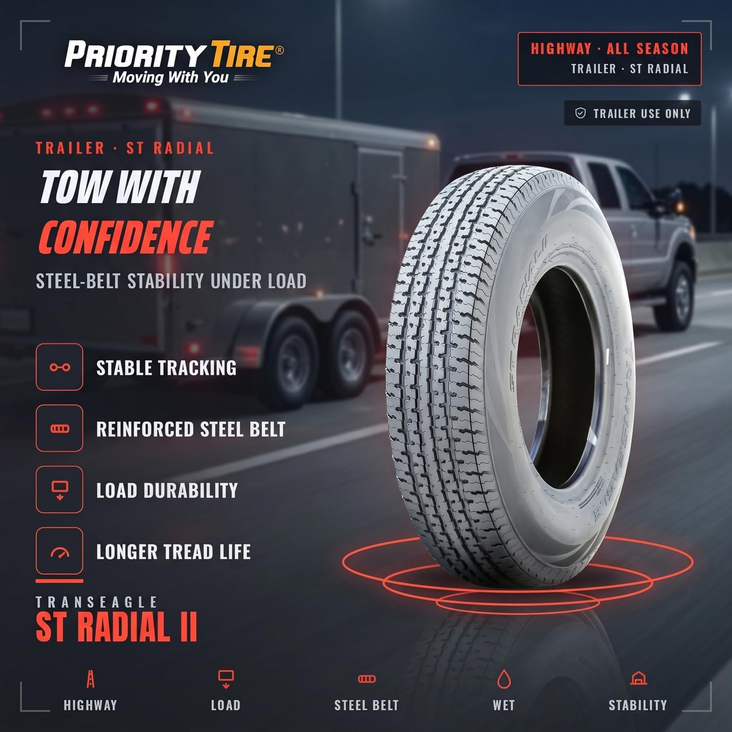 Transeagle ST II ST235/85R16 128/124L All Season F (12 Ply) Tire