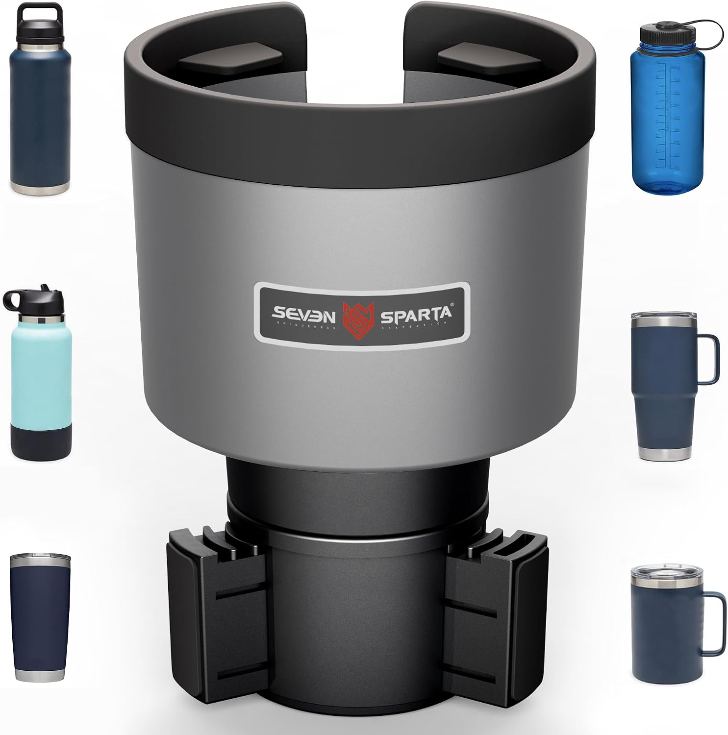 SEVEN SPARTA Car Cup Holder Expander for 32-40oz Large Bottles & Tumblers