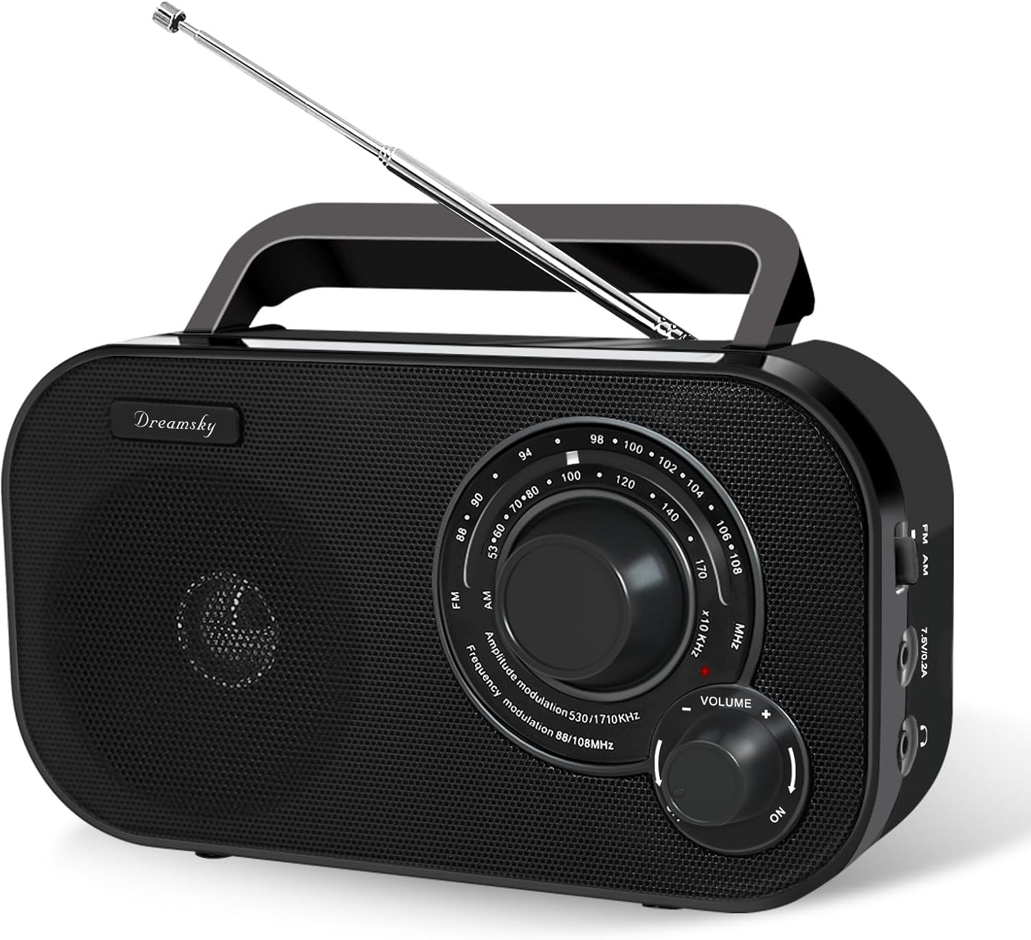 DreamSky AM FM Portable Radio Plug in Wall or Battery Operated